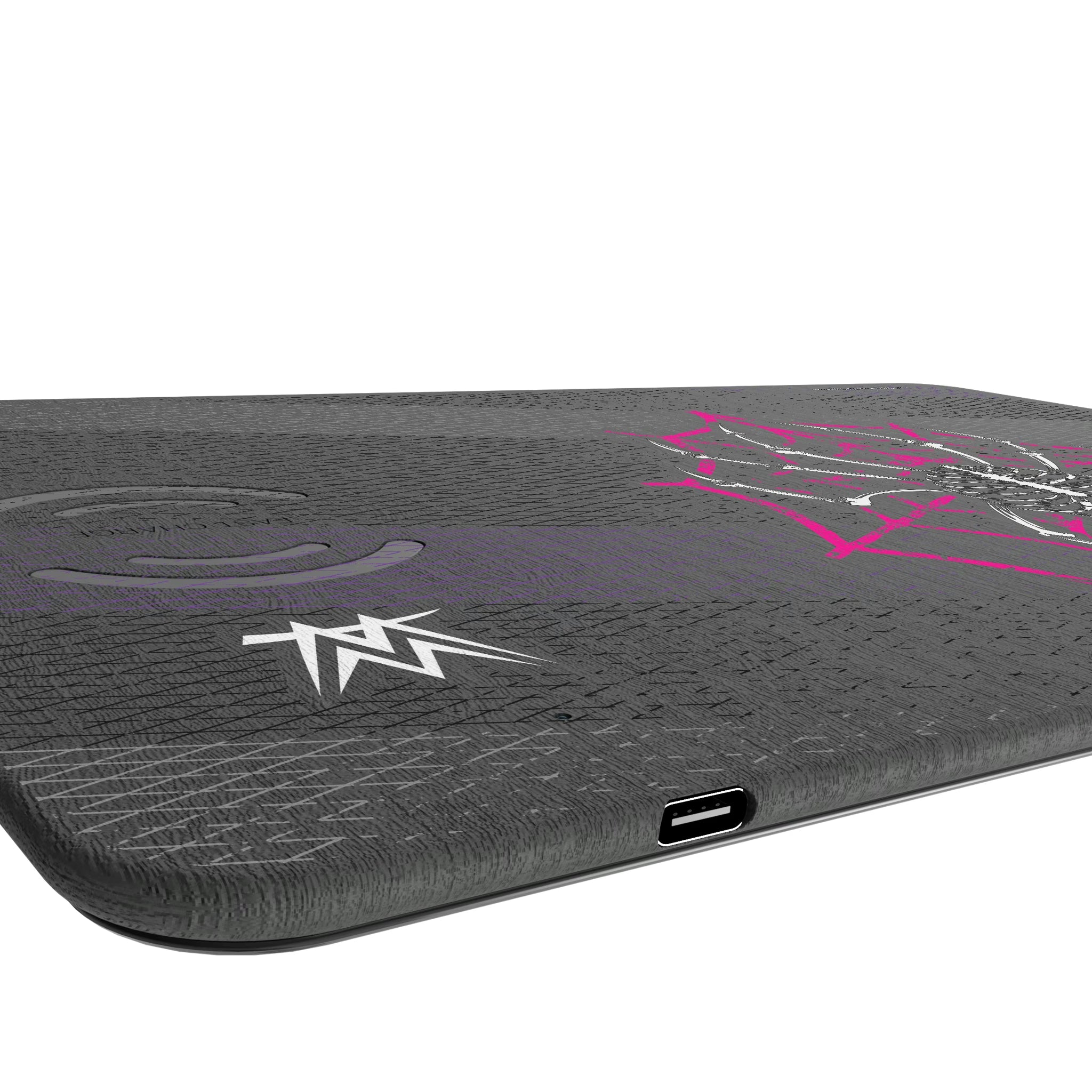 AJ Lee Steel 15-Watt Wireless Charger and Mouse Pad