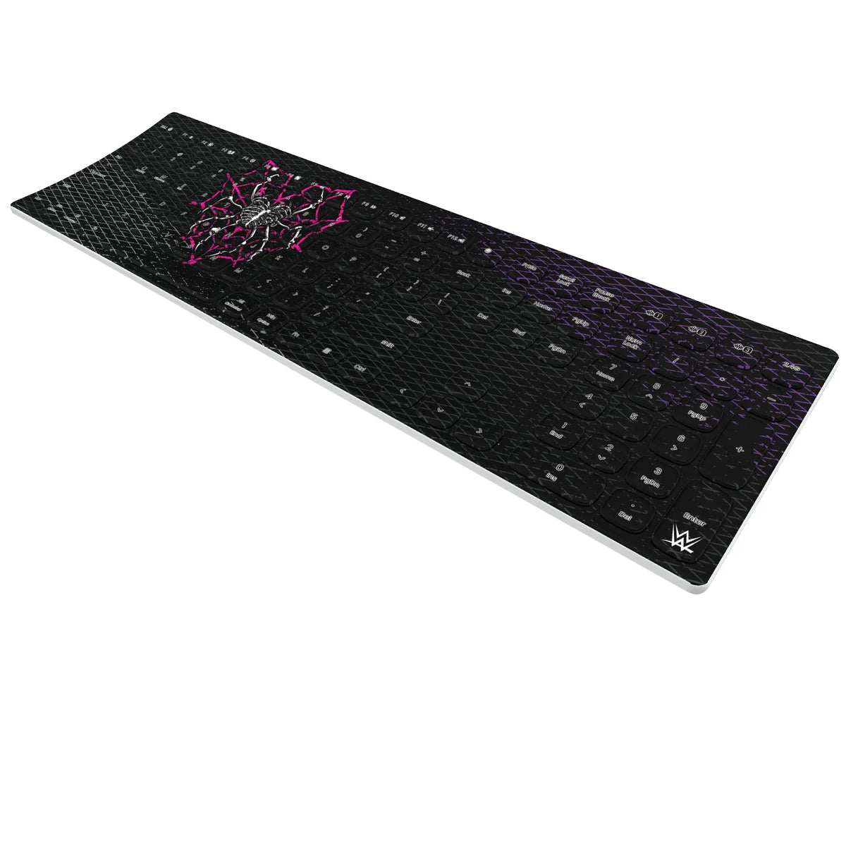 AJ Lee Steel KKB605 Curved Wireless Keyboard - Isometric View