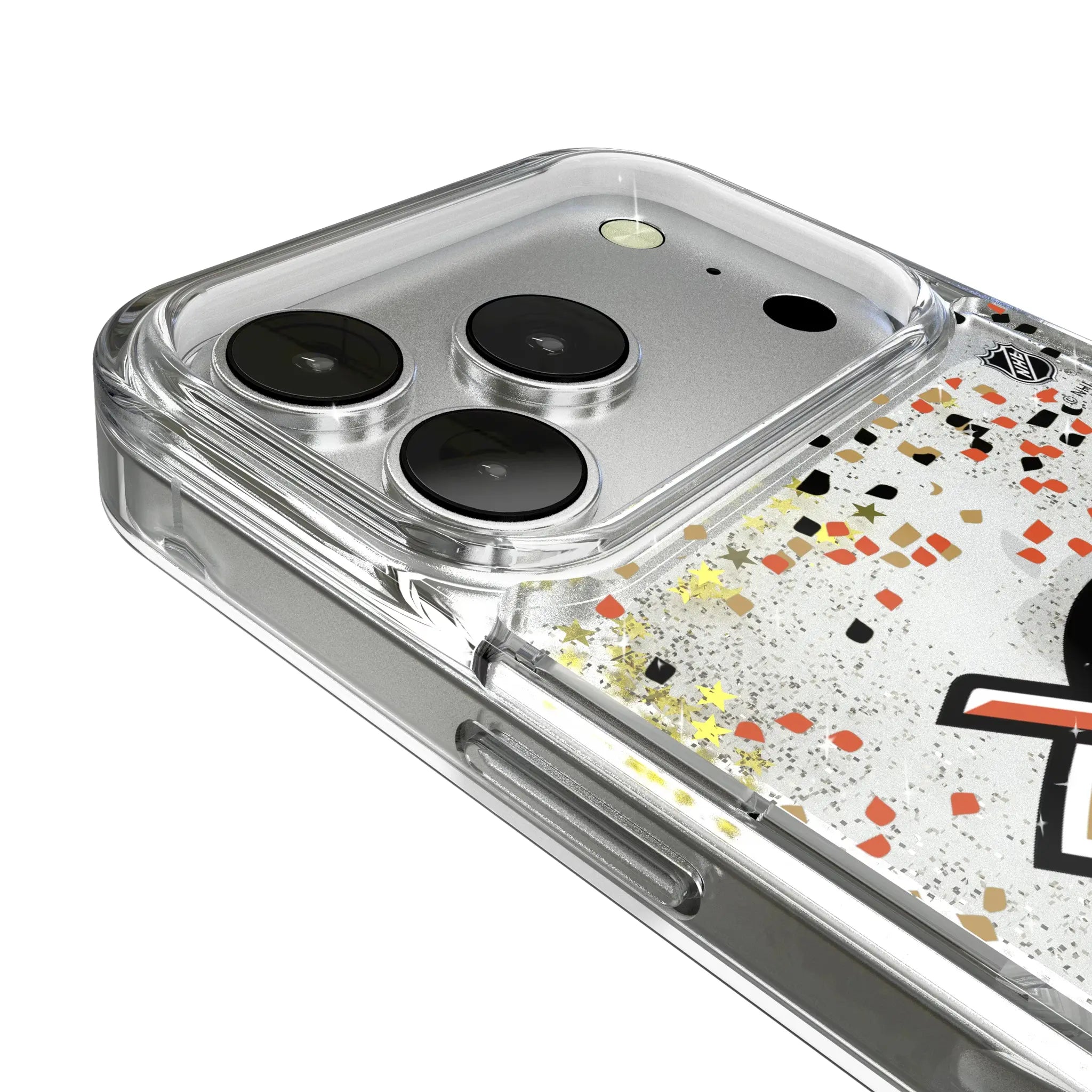 Anaheim Ducks Confetti iPhone Glitter Phone Case for Apple iPhone - Detail