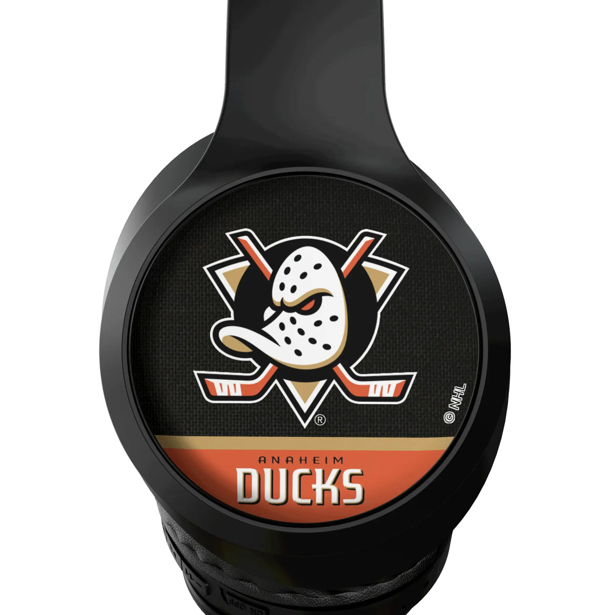 Anaheim Ducks Endzone Solid Wireless Over-Ear Headphones With Case - Detail