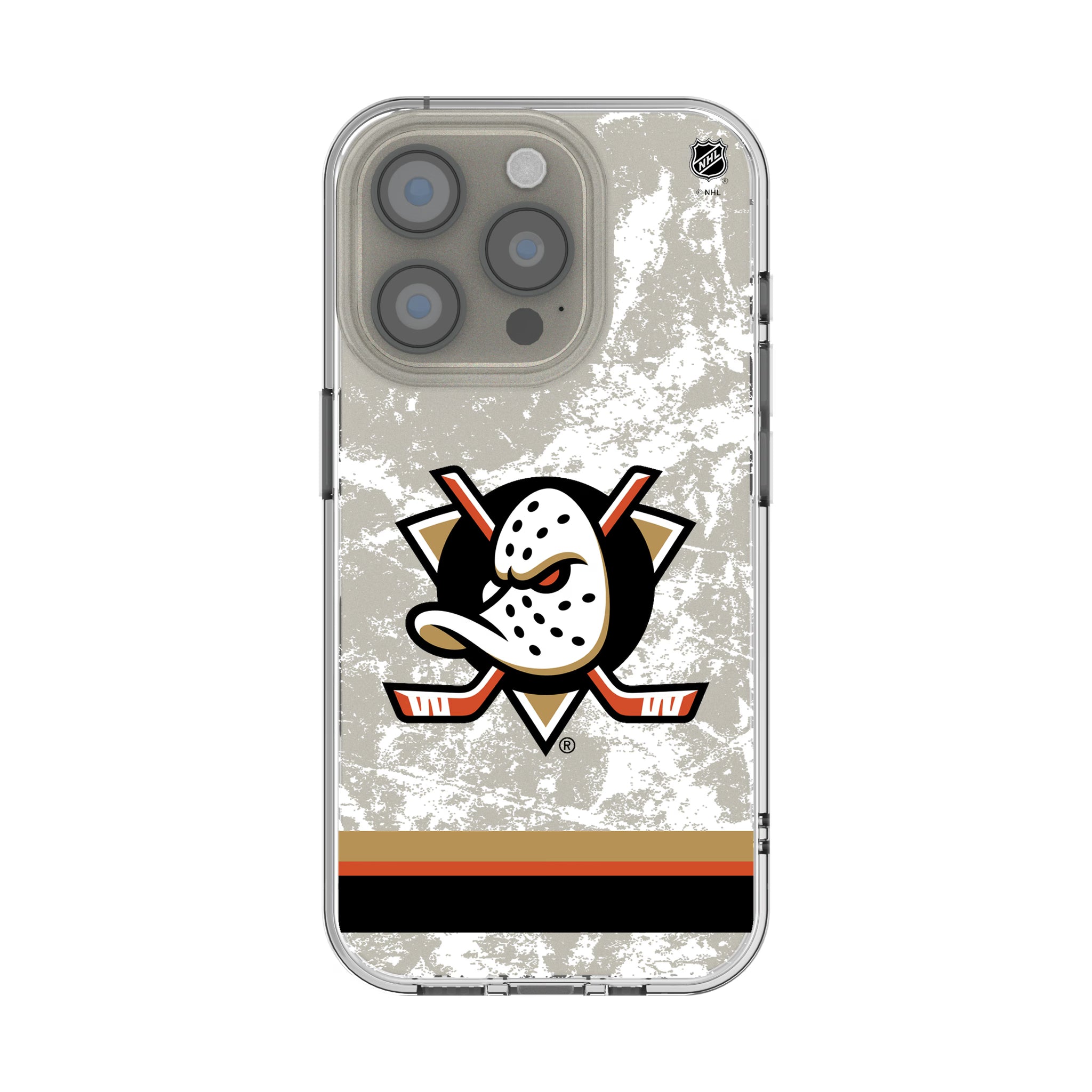 Anaheim Ducks Ice Stripe iPhone Clear Phone Case for Apple iPhone