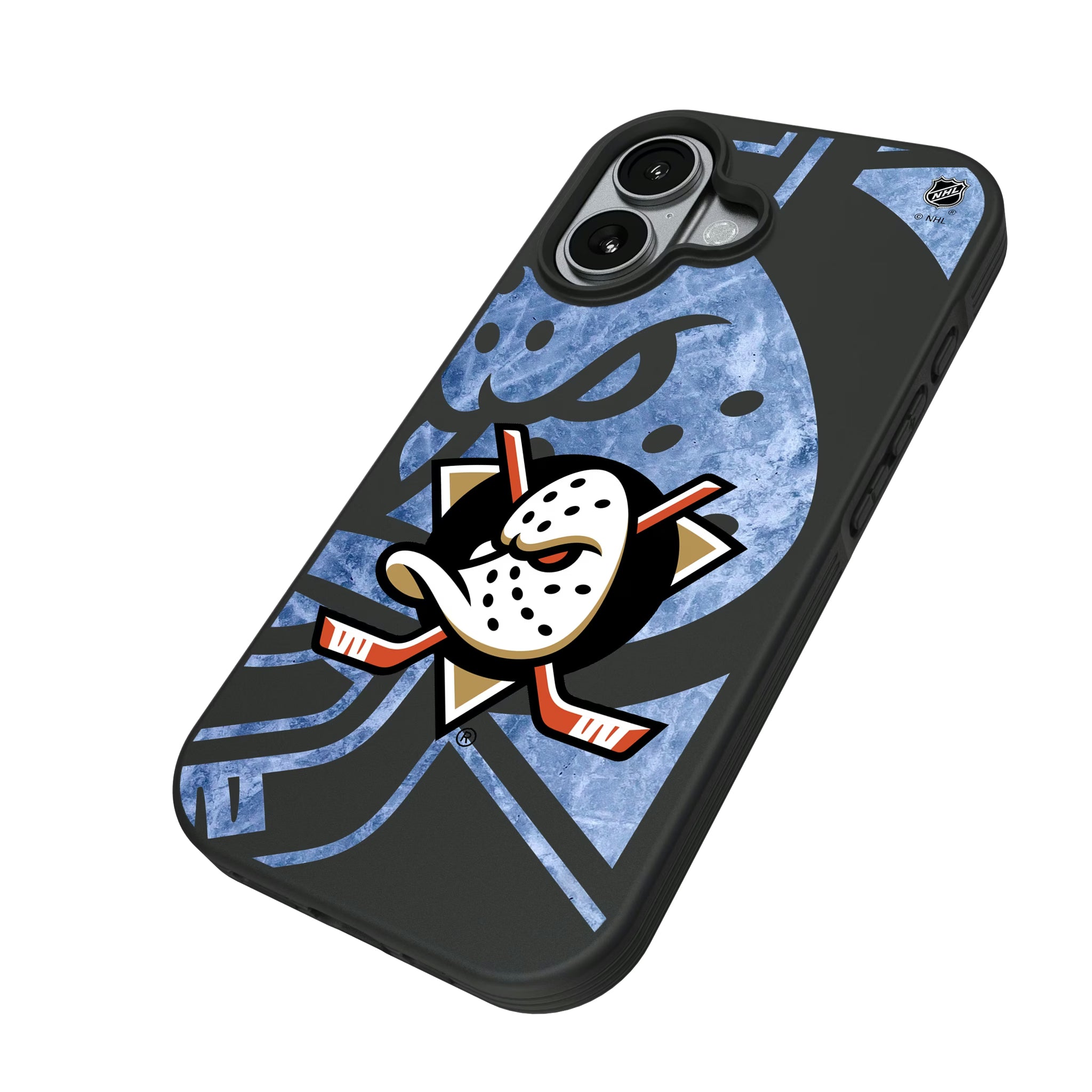 Anaheim Ducks Ice Tilt iPhone Bump Phone Case for Apple iPhone - Isometric View#Device_iPhone 17
