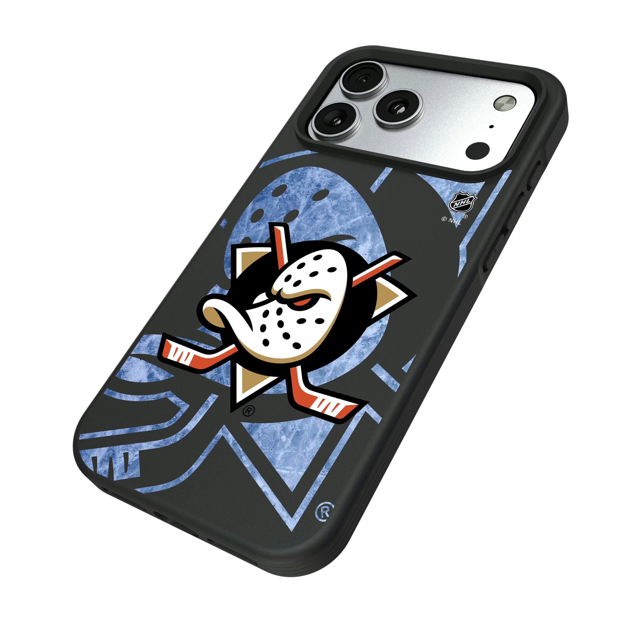 Anaheim Ducks Ice Tilt iPhone Bump Phone Case for Apple iPhone - Isometric View#Device_iPhone 17 Pro Max