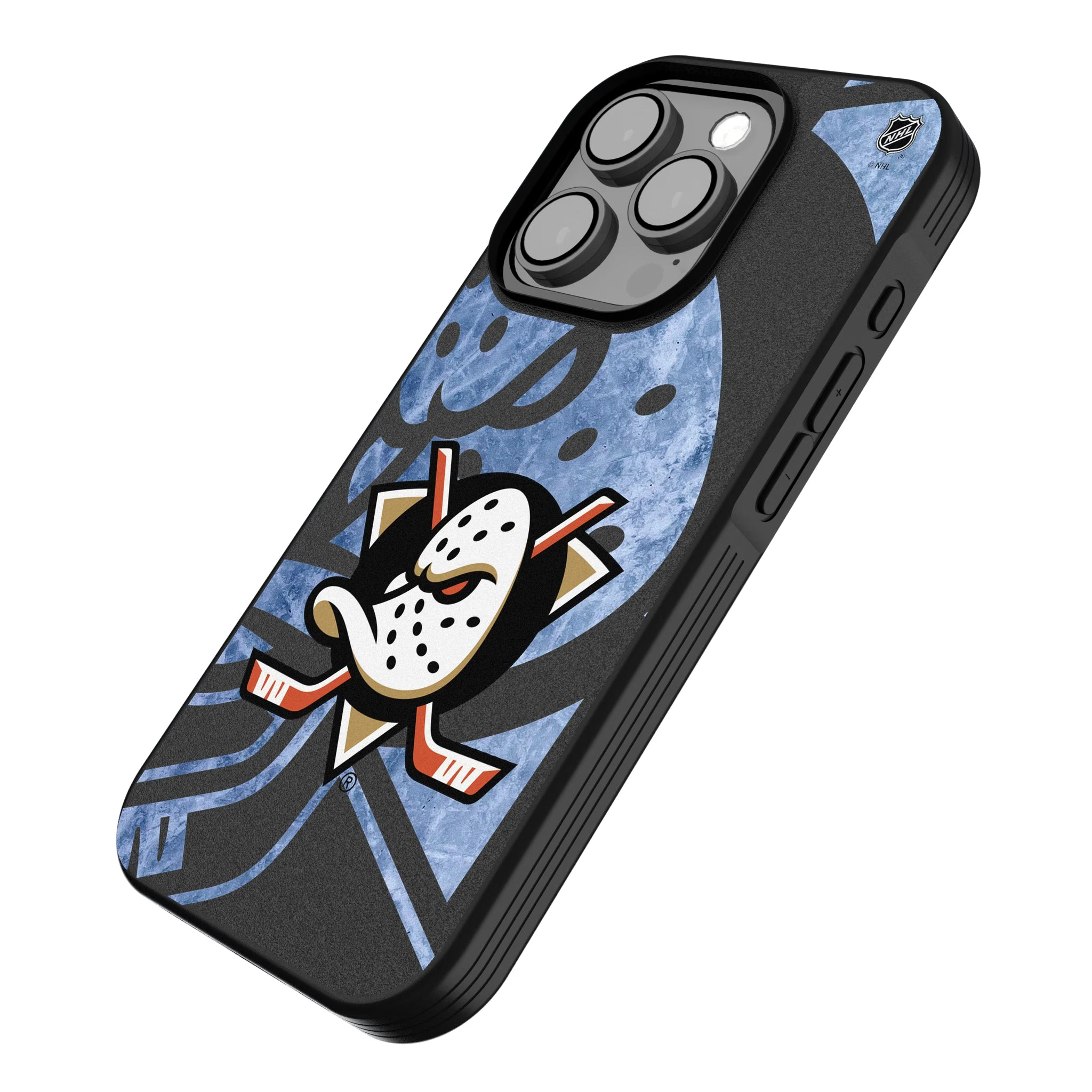 Anaheim Ducks Ice Tilt iPhone Bump Phone Case for Apple iPhone - Isometric View