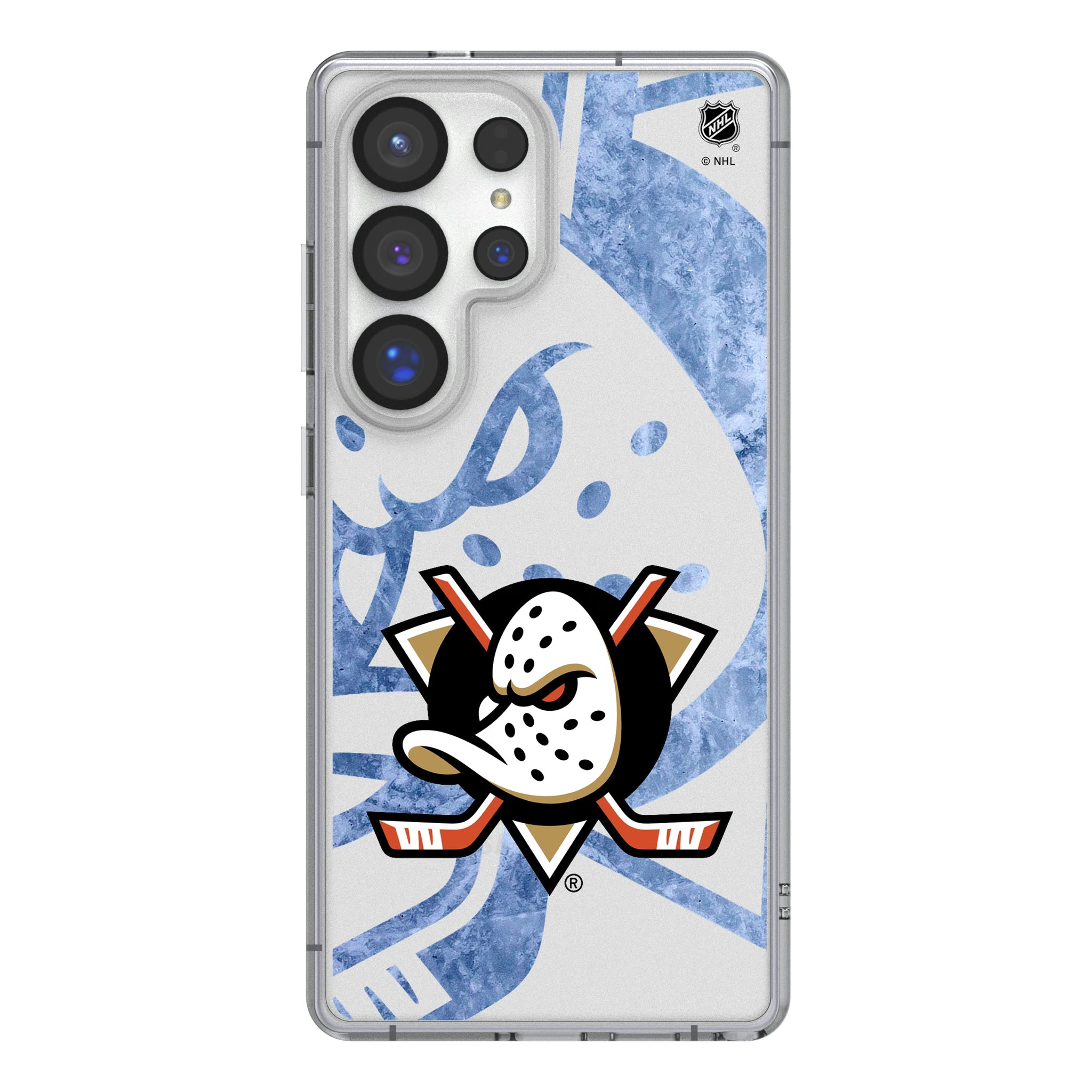 Anaheim Ducks Ice Tilt Galaxy Clear Phone Case for Samsung Galaxy
