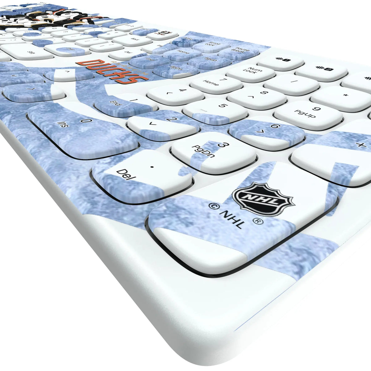 Anaheim Ducks Ice Tilt KKB605 Curved Wireless Keyboard - Detail