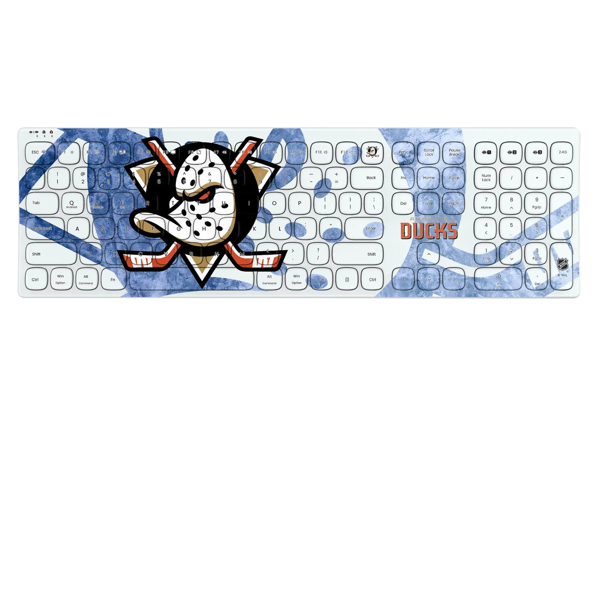 Anaheim Ducks Ice Tilt KKB605 Curved Wireless Keyboard