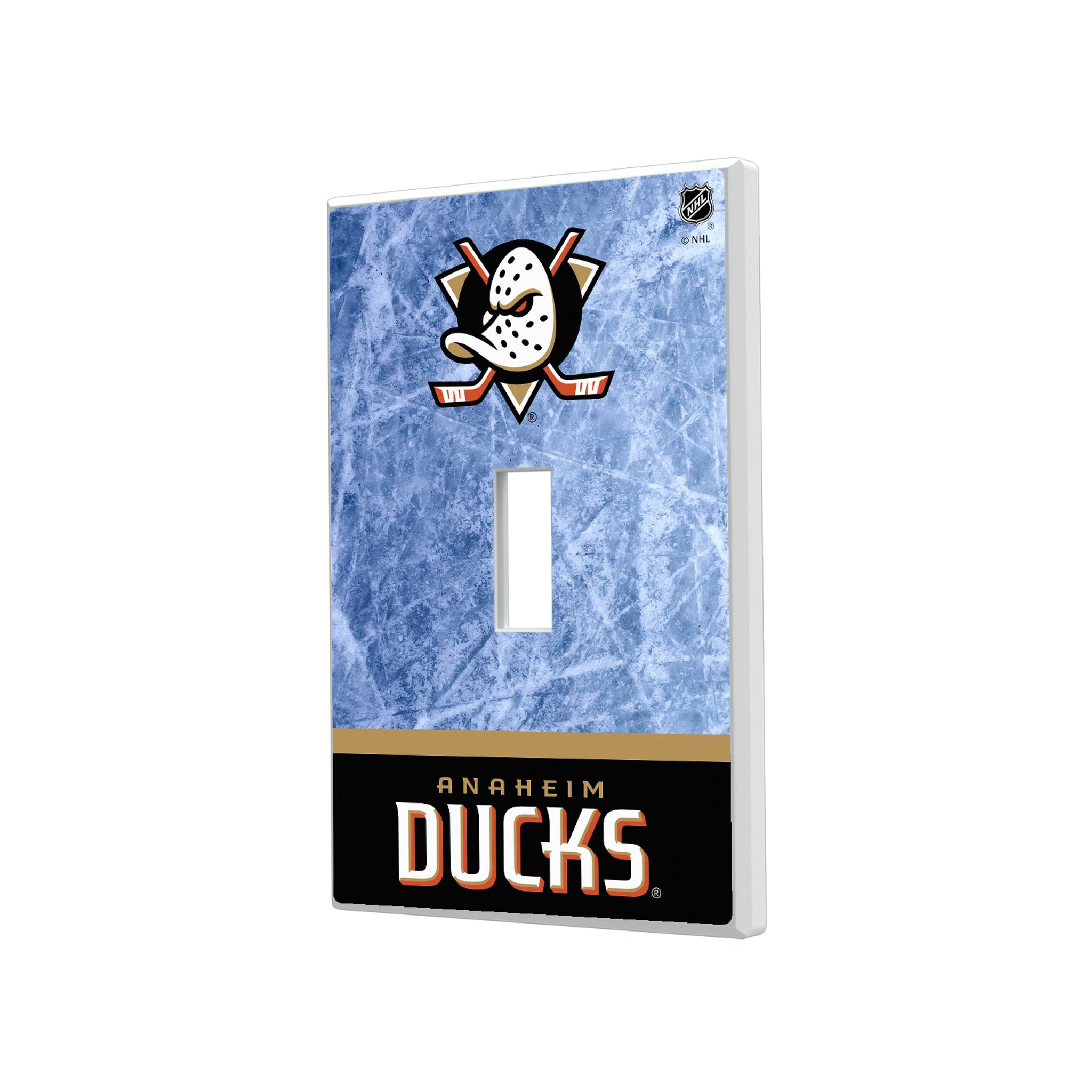 Anaheim Ducks Ice Wordmark Hidden-Screw Light Switch Plate#Style_Single Toggle