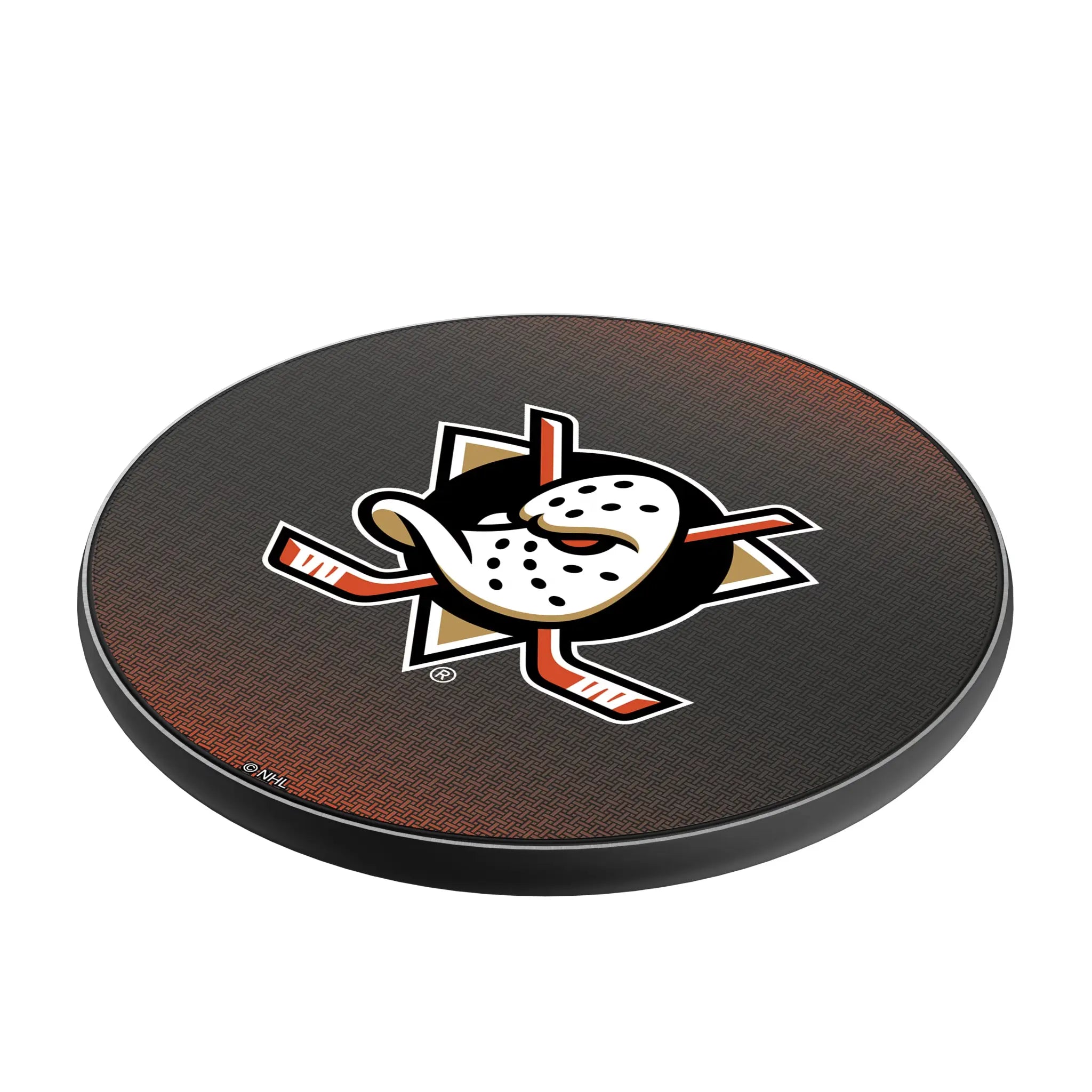 Anaheim Ducks Linen 15-Watt Wireless Charger - Isometric View
