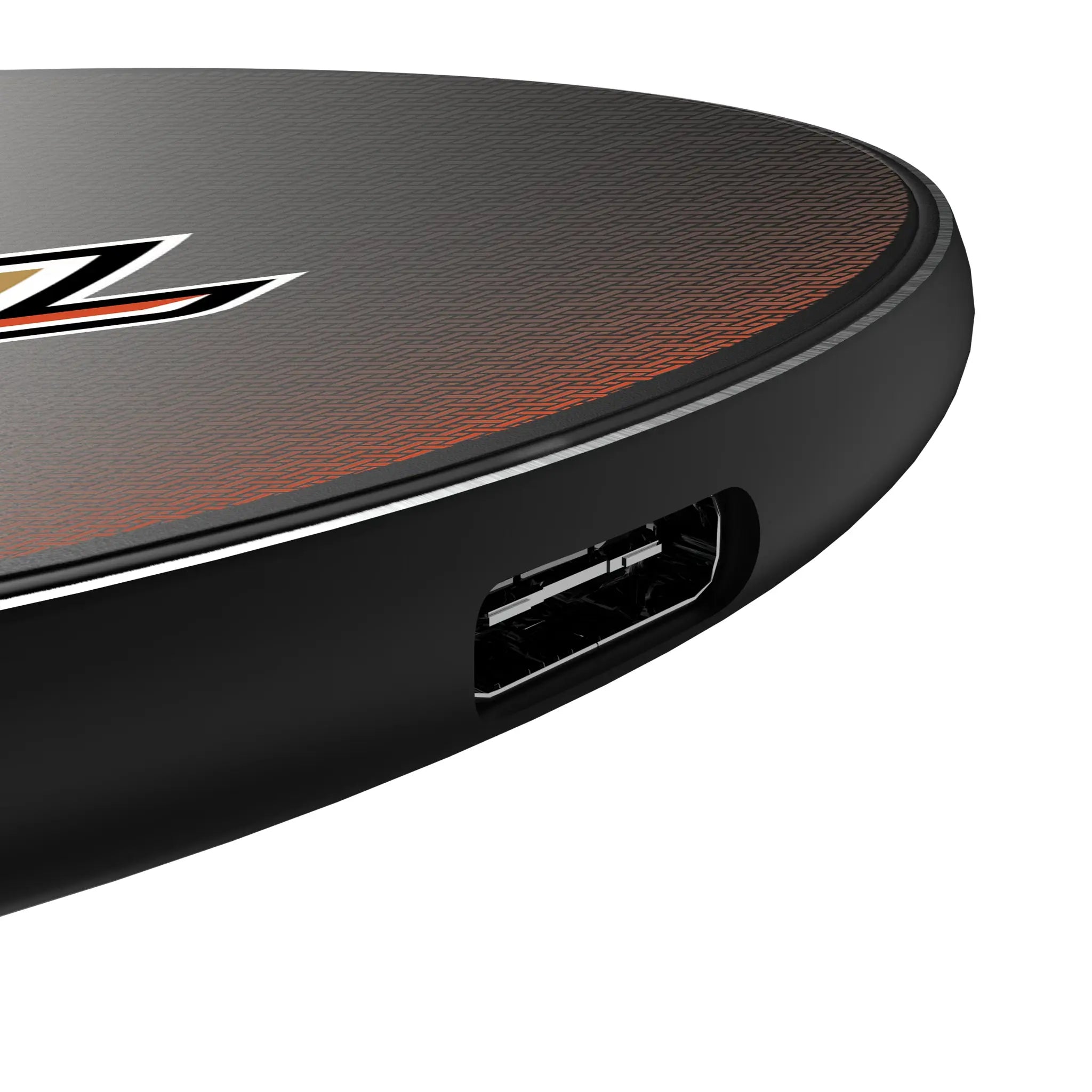 Anaheim Ducks Linen 15-Watt Wireless Charger - Detail