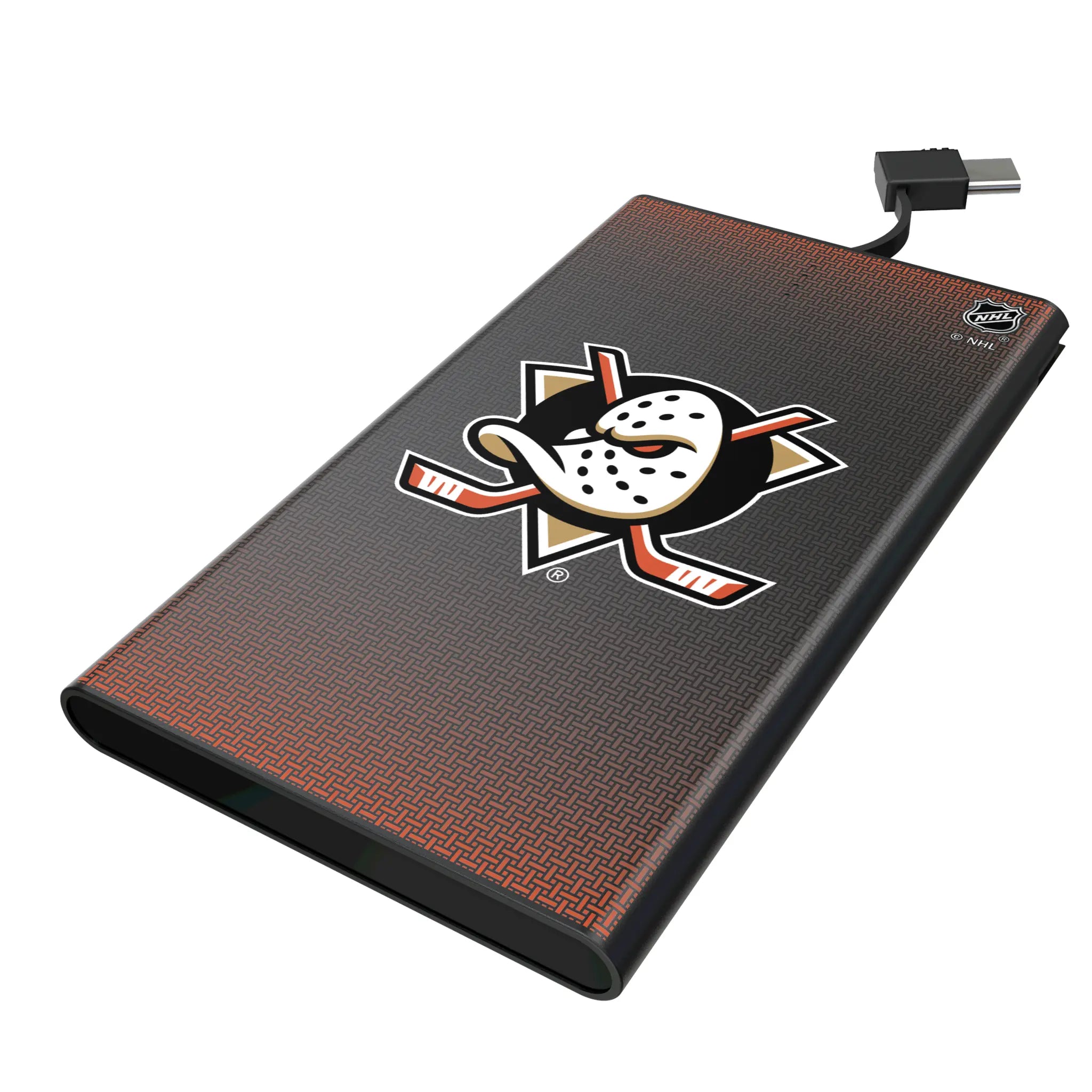 Anaheim Ducks Linen 5000mAh Flat Power Bank