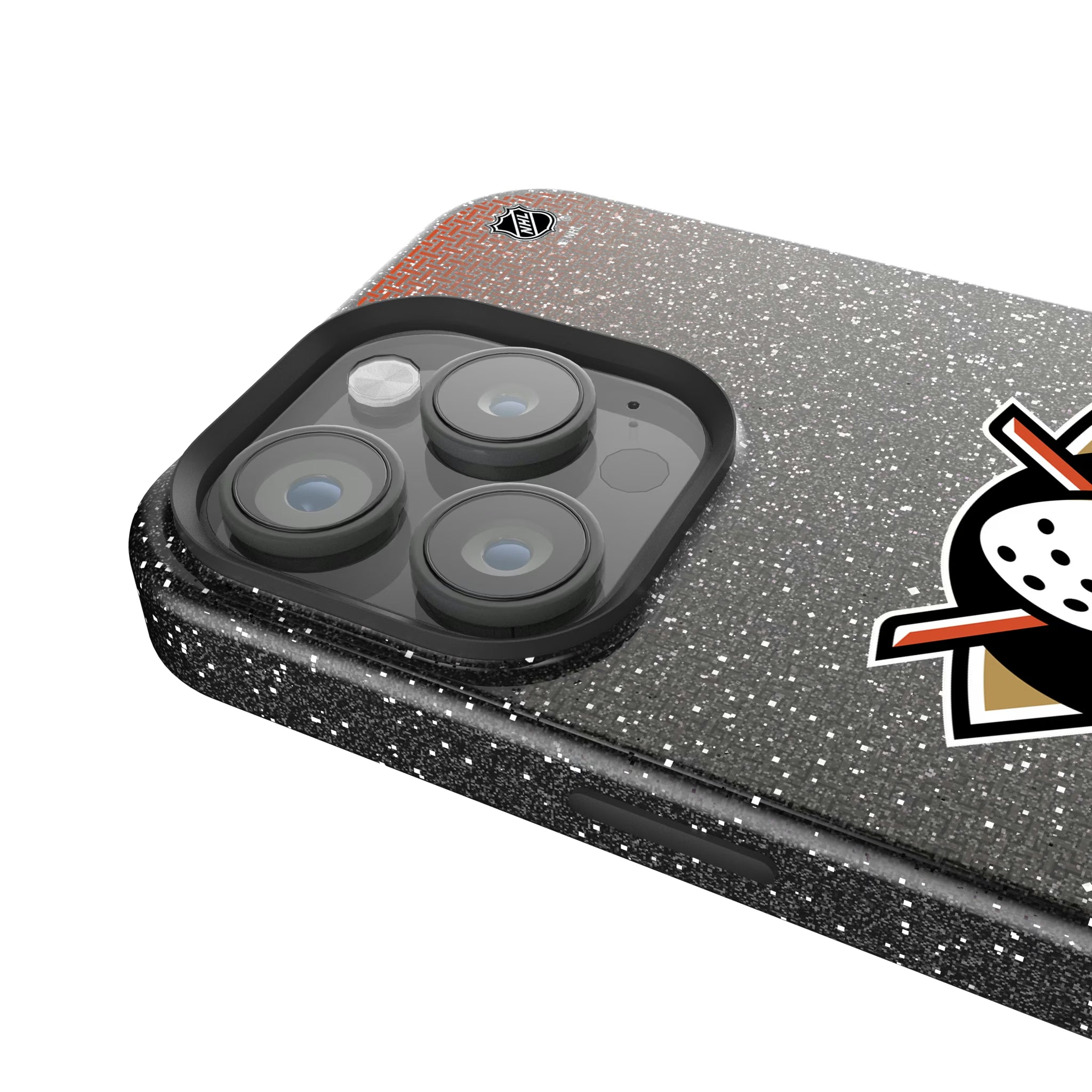 Anaheim Ducks Linen iPhone Bling Phone Case for Apple iPhone - Detail