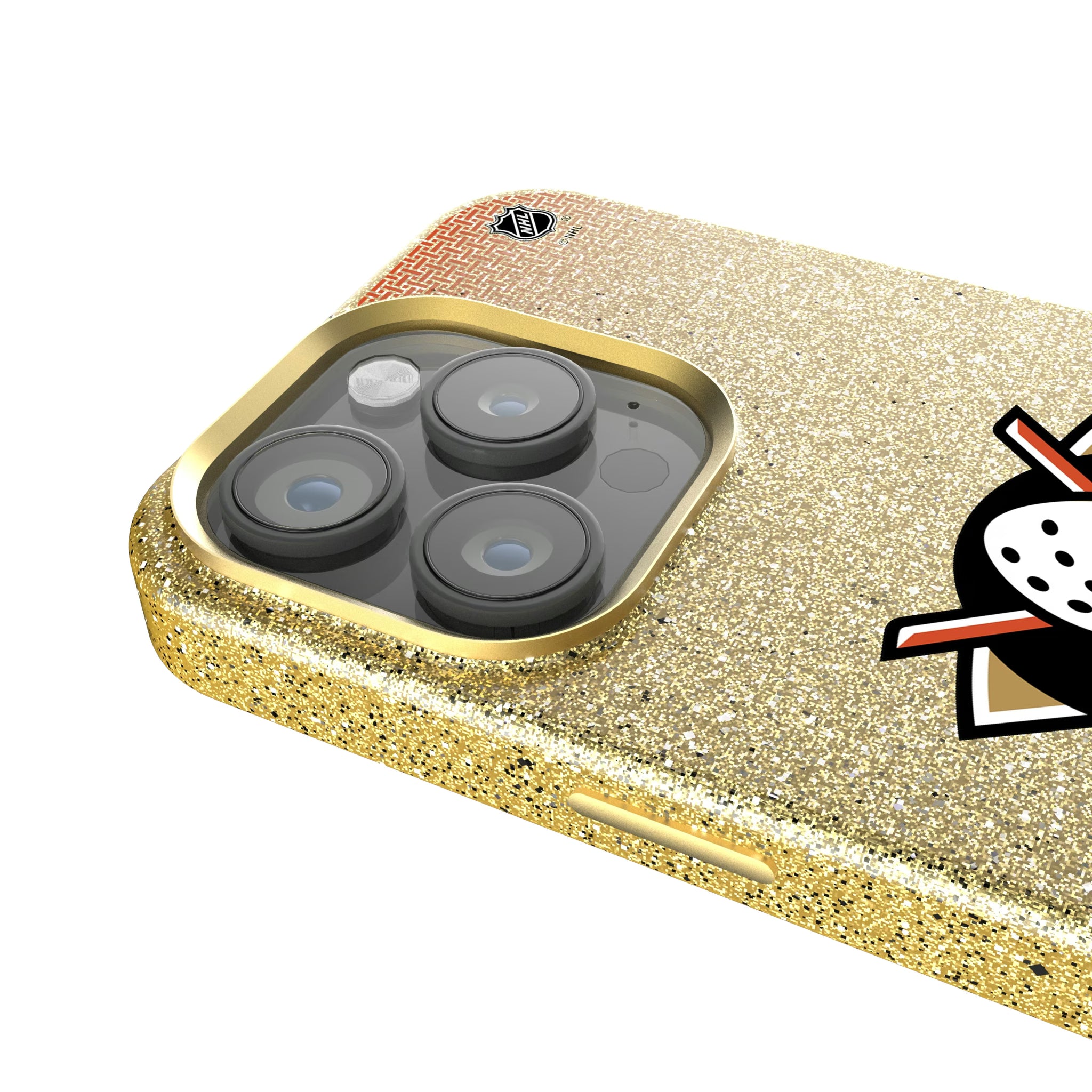 Anaheim Ducks Linen iPhone Bling Phone Case for Apple iPhone - Detail
