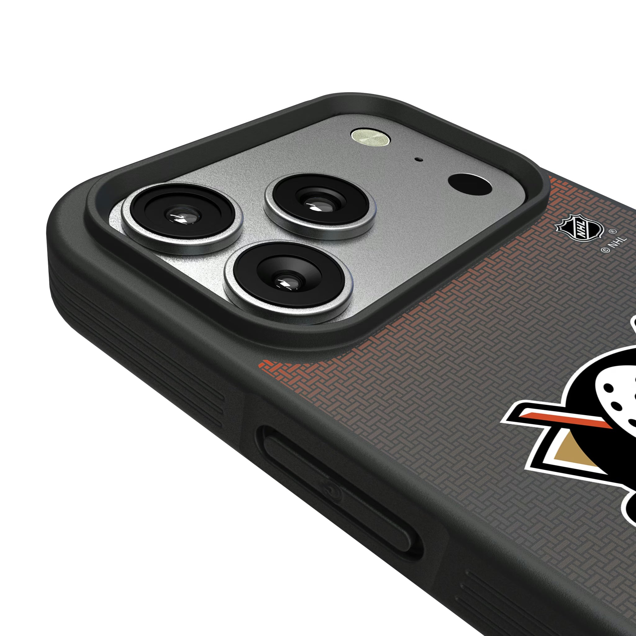 Anaheim Ducks Linen iPhone Bump Phone Case for Apple iPhone - Detail#Device_iPhone 17 Pro