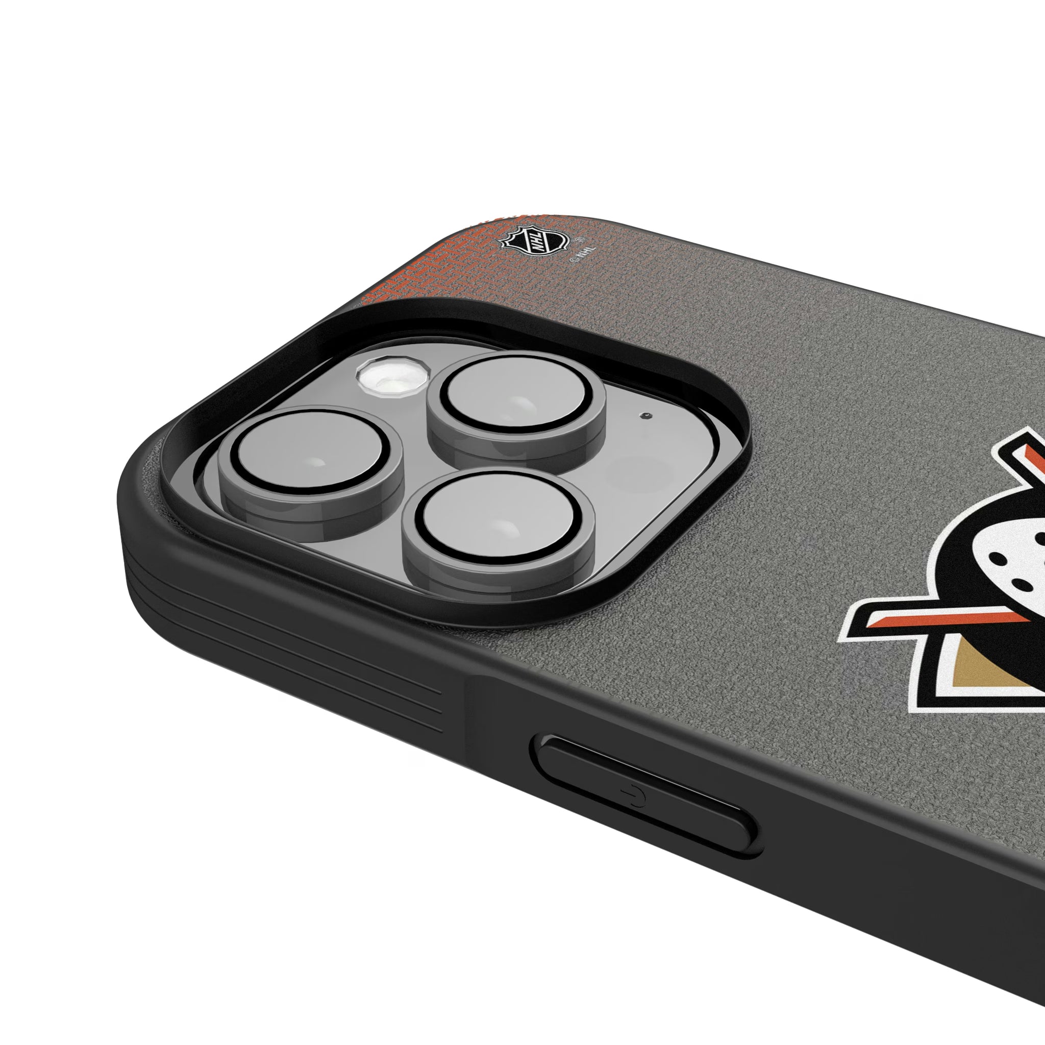 Anaheim Ducks Linen iPhone Bump Phone Case for Apple iPhone - Detail