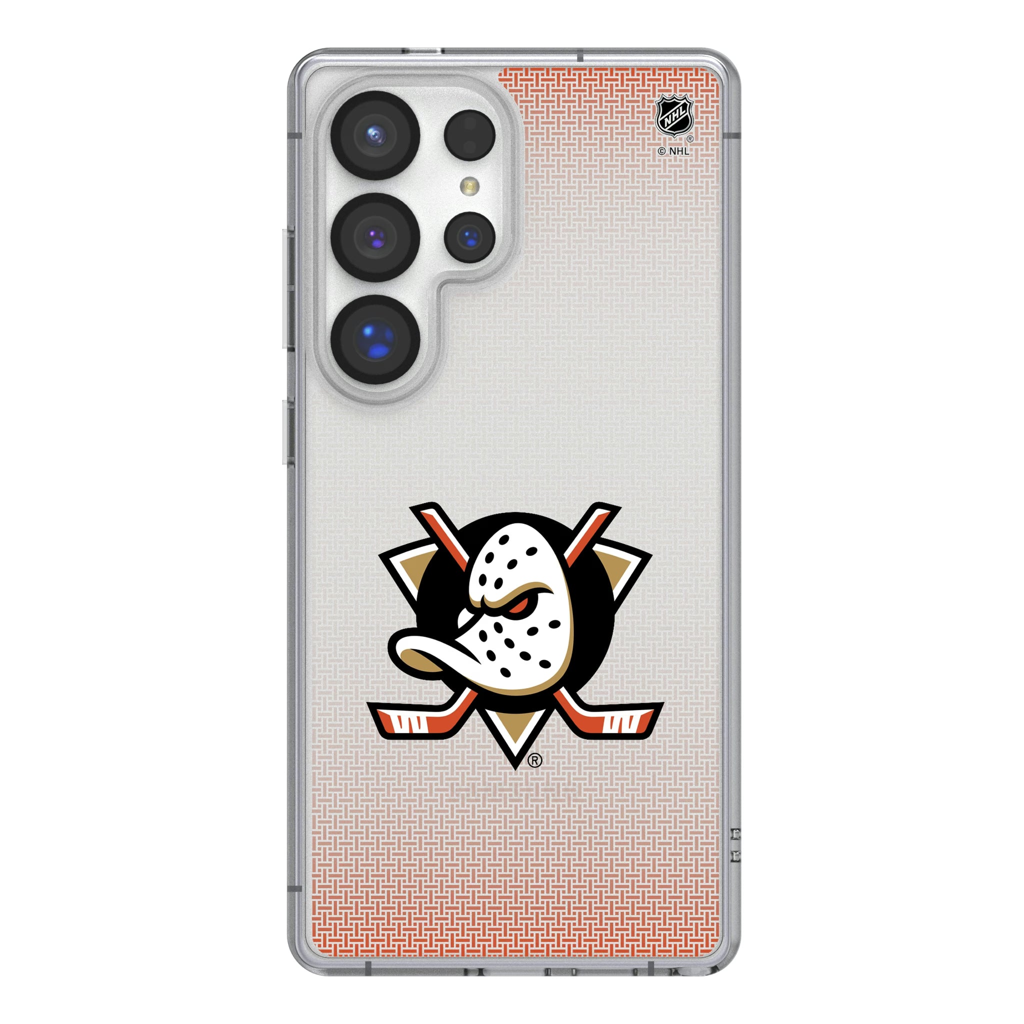 Anaheim Ducks Linen Galaxy Clear Phone Case for Samsung Galaxy