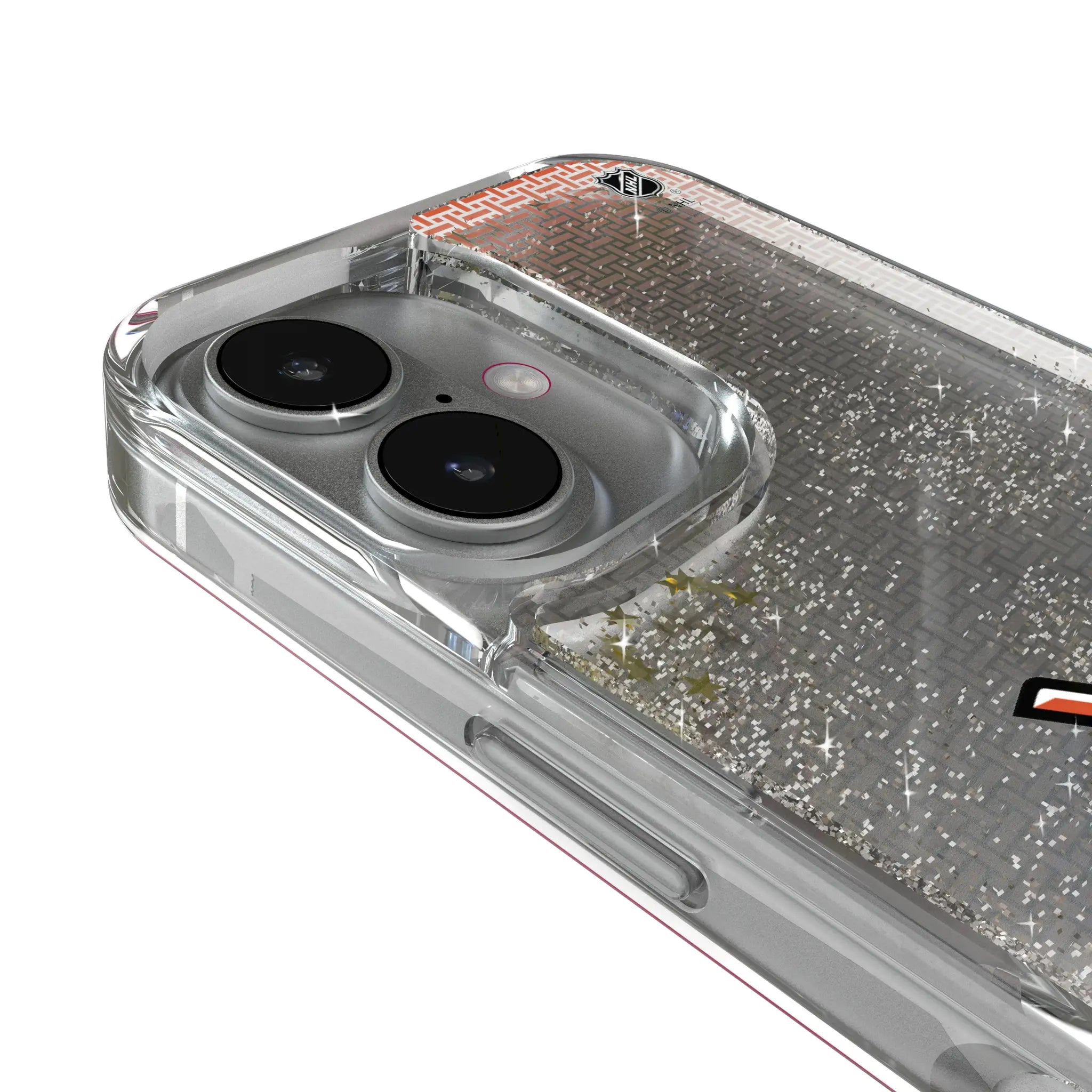 Anaheim Ducks Linen iPhone Glitter Phone Case for Apple iPhone - Detail