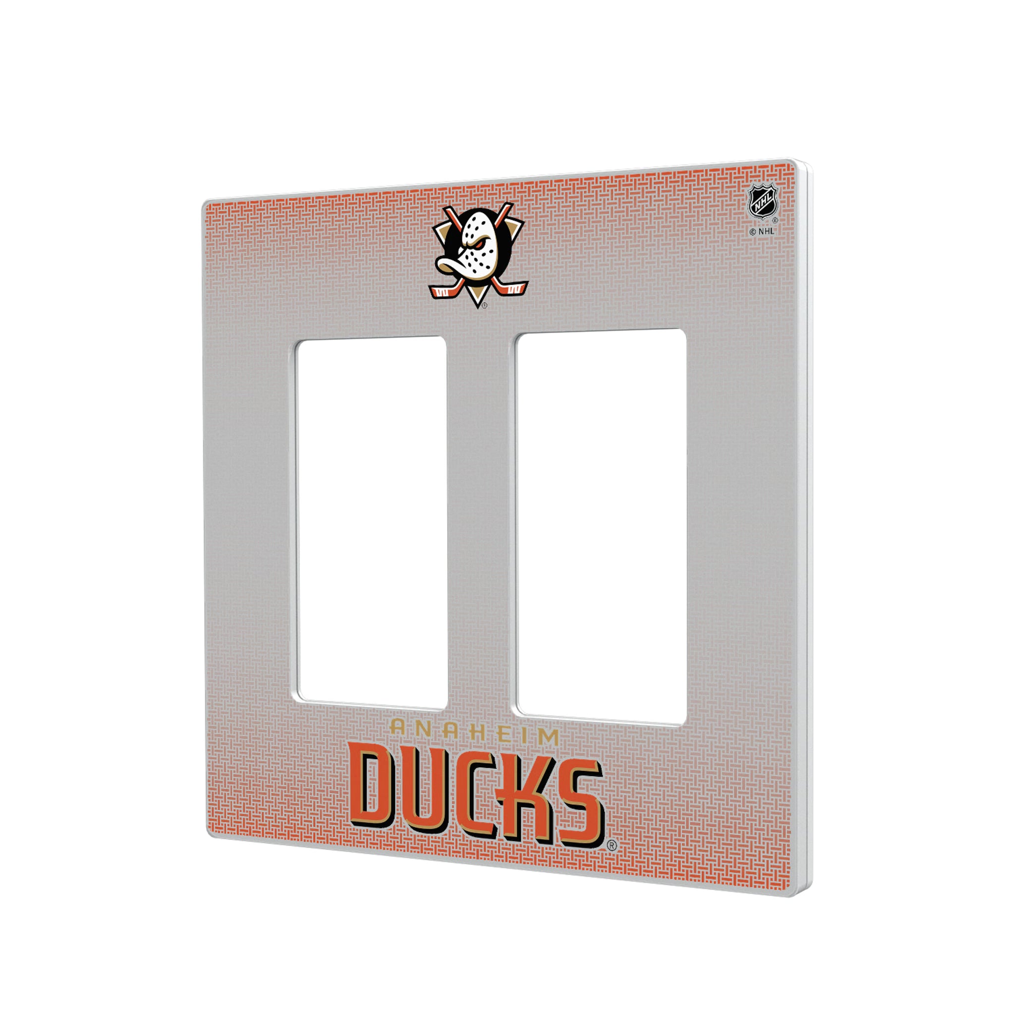 Anaheim Ducks Linen Hidden-Screw Light Switch Plate#Style_Double Rocker