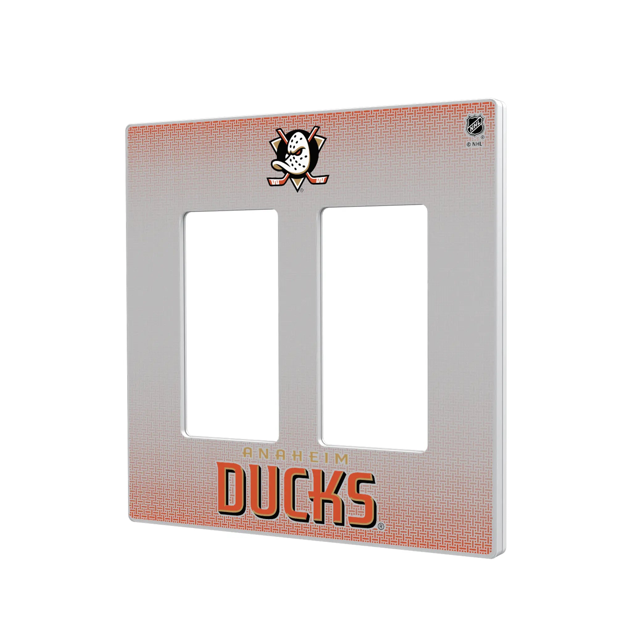 Anaheim Ducks Linen Hidden-Screw Light Switch Plate#Style_Double Rocker