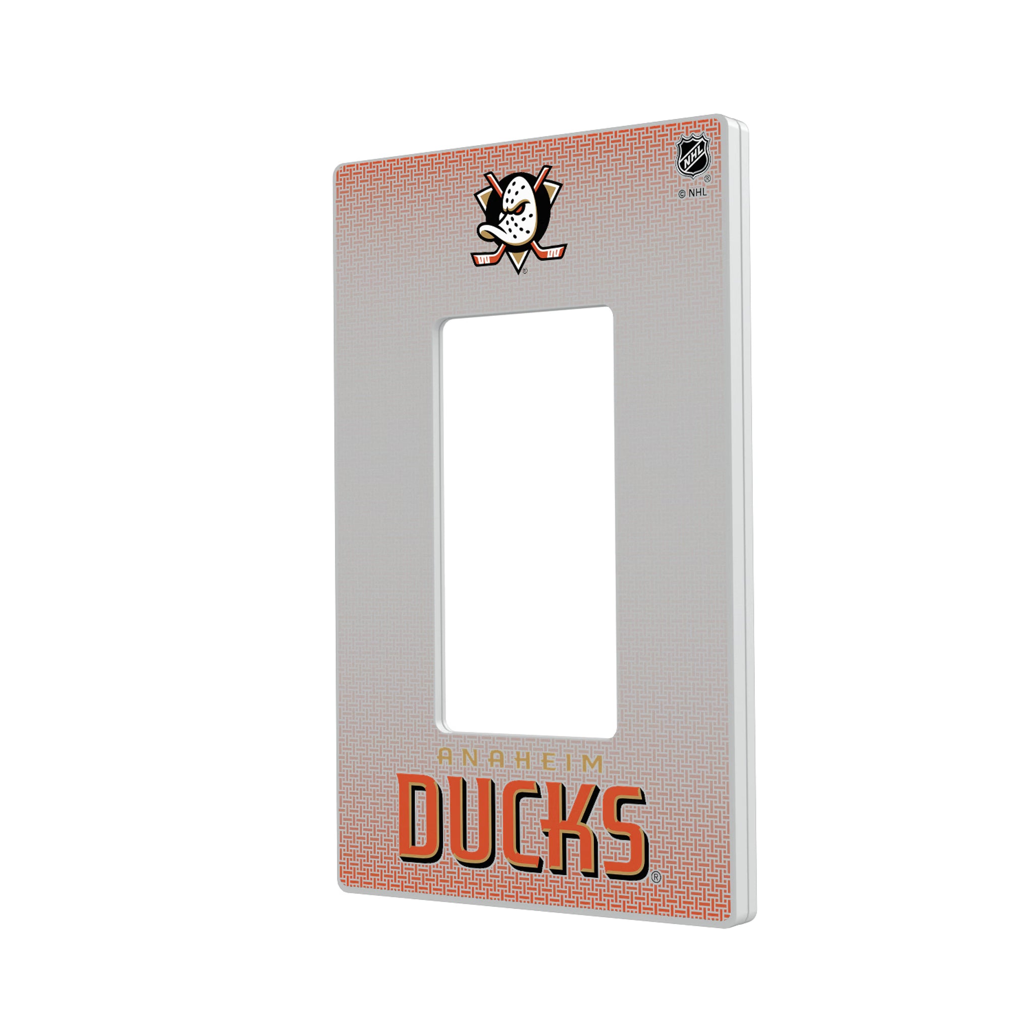 Anaheim Ducks Linen Hidden-Screw Light Switch Plate#Style_Single Rocker