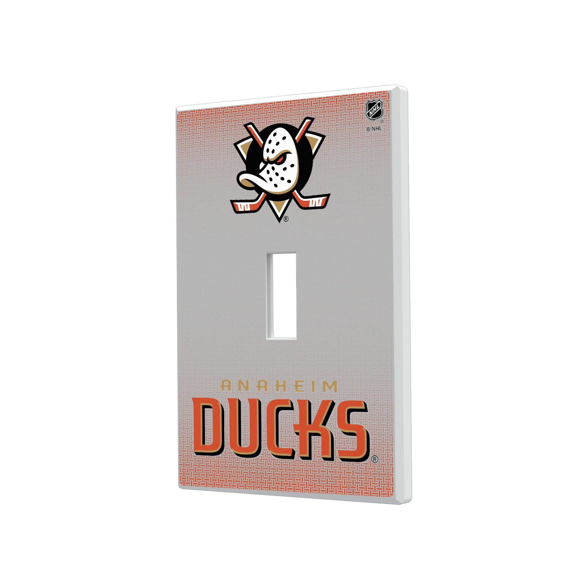 Anaheim Ducks Linen Hidden-Screw Light Switch Plate#Style_Single Toggle