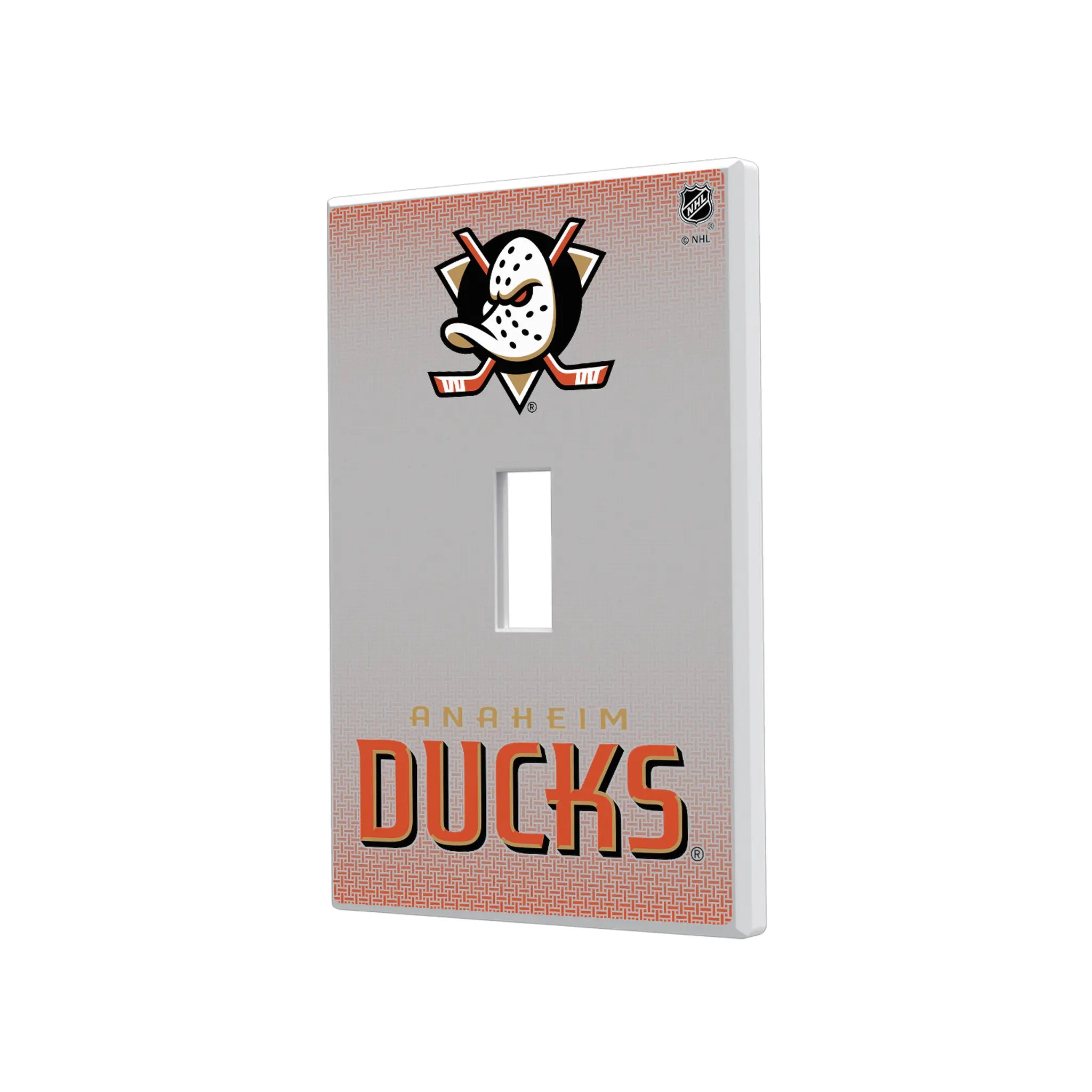 Anaheim Ducks Linen Hidden-Screw Light Switch Plate#Style_Single Toggle