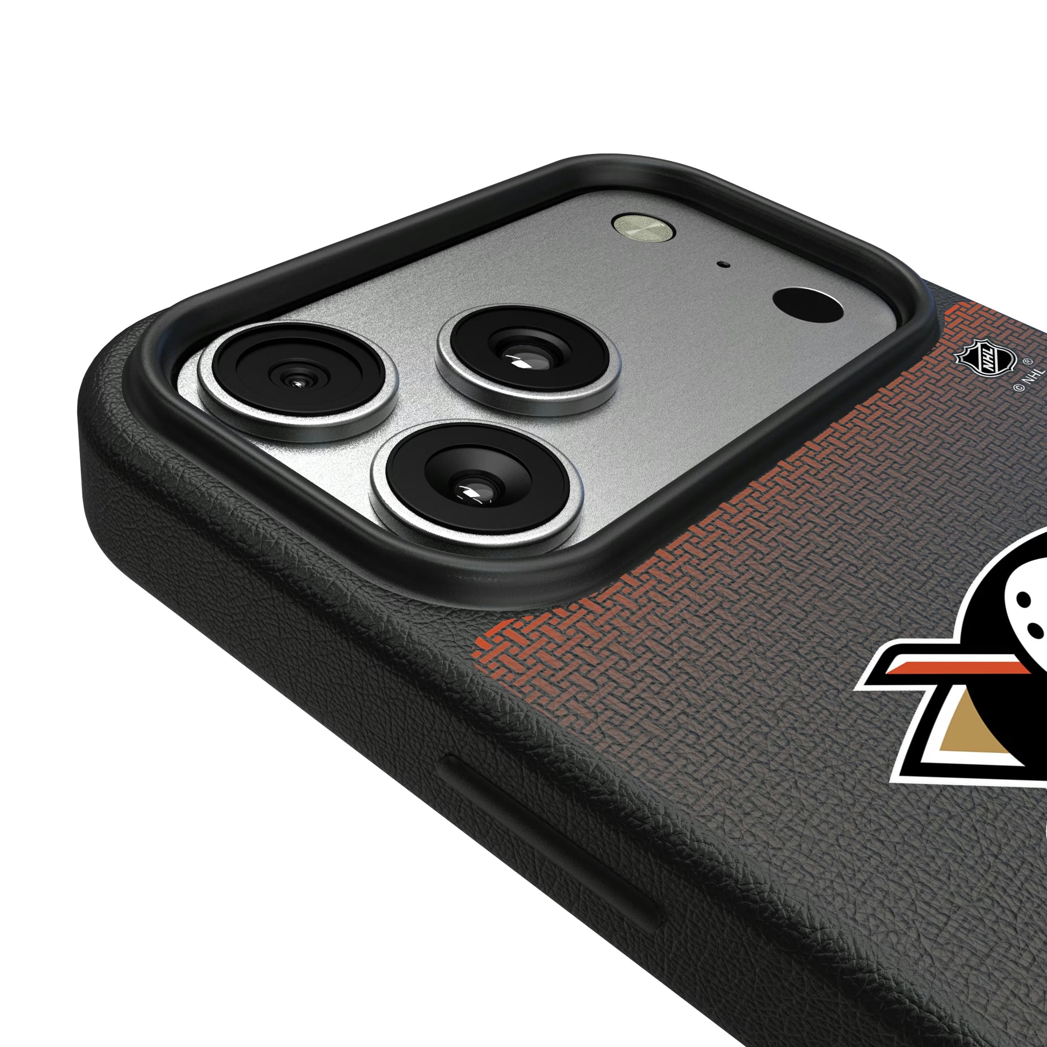 Anaheim Ducks Linen iPhone MagSafe Compatible Phone Case for Apple iPhone - Detail#Device_iPhone 17 Pro Max