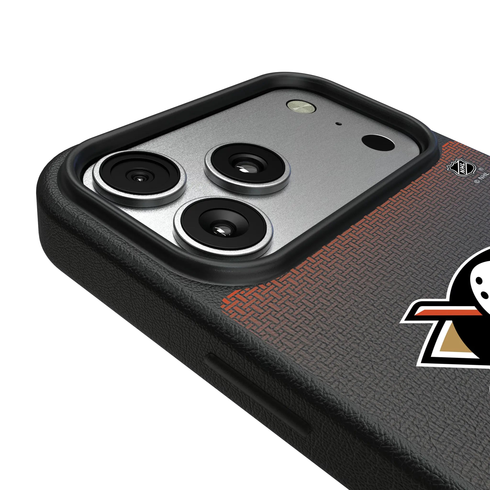 Anaheim Ducks Linen iPhone MagSafe Compatible Phone Case for Apple iPhone - Detail#Device_iPhone 17 Pro Max