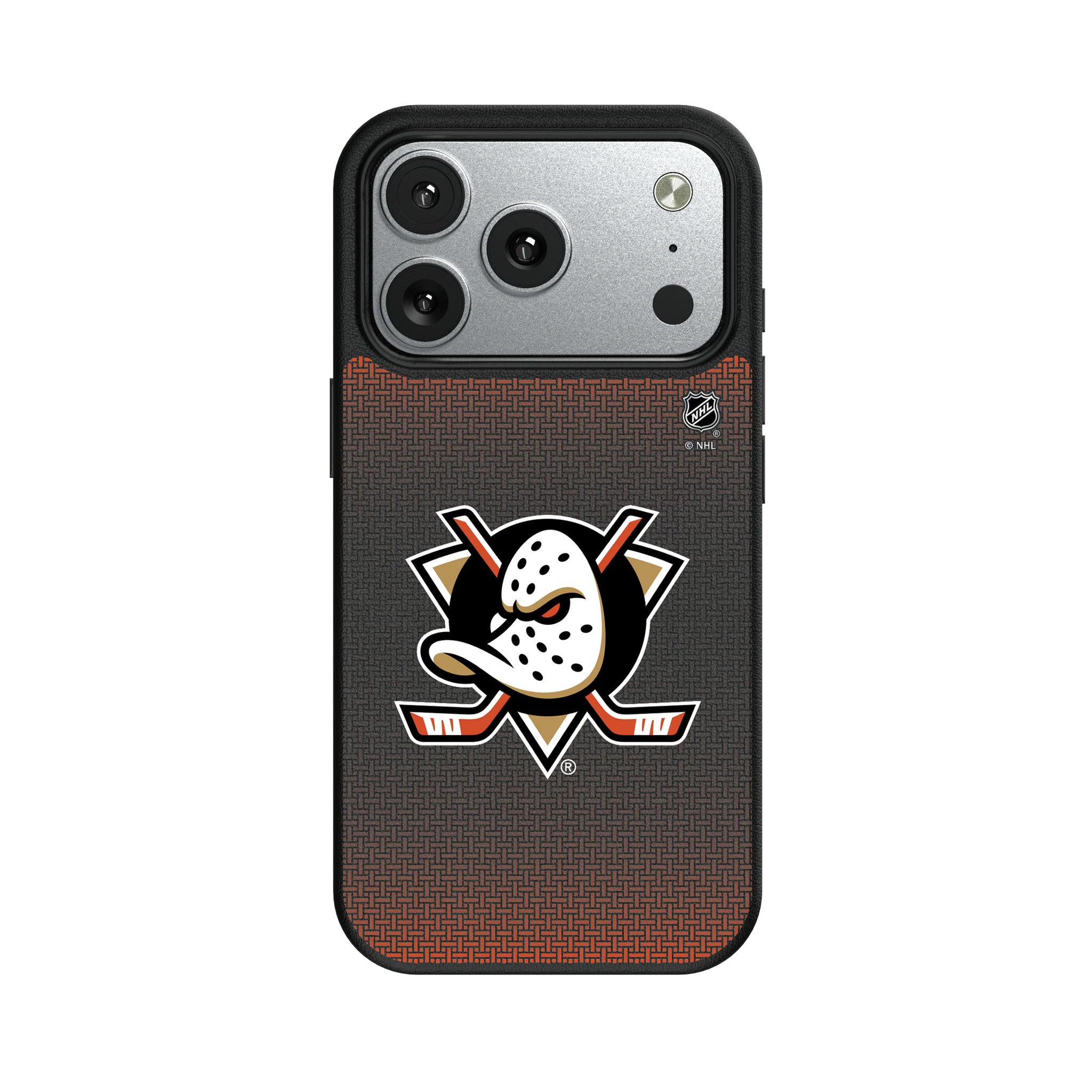 Anaheim Ducks Linen iPhone MagSafe Compatible Phone Case for Apple iPhone#Device_iPhone 17 Pro