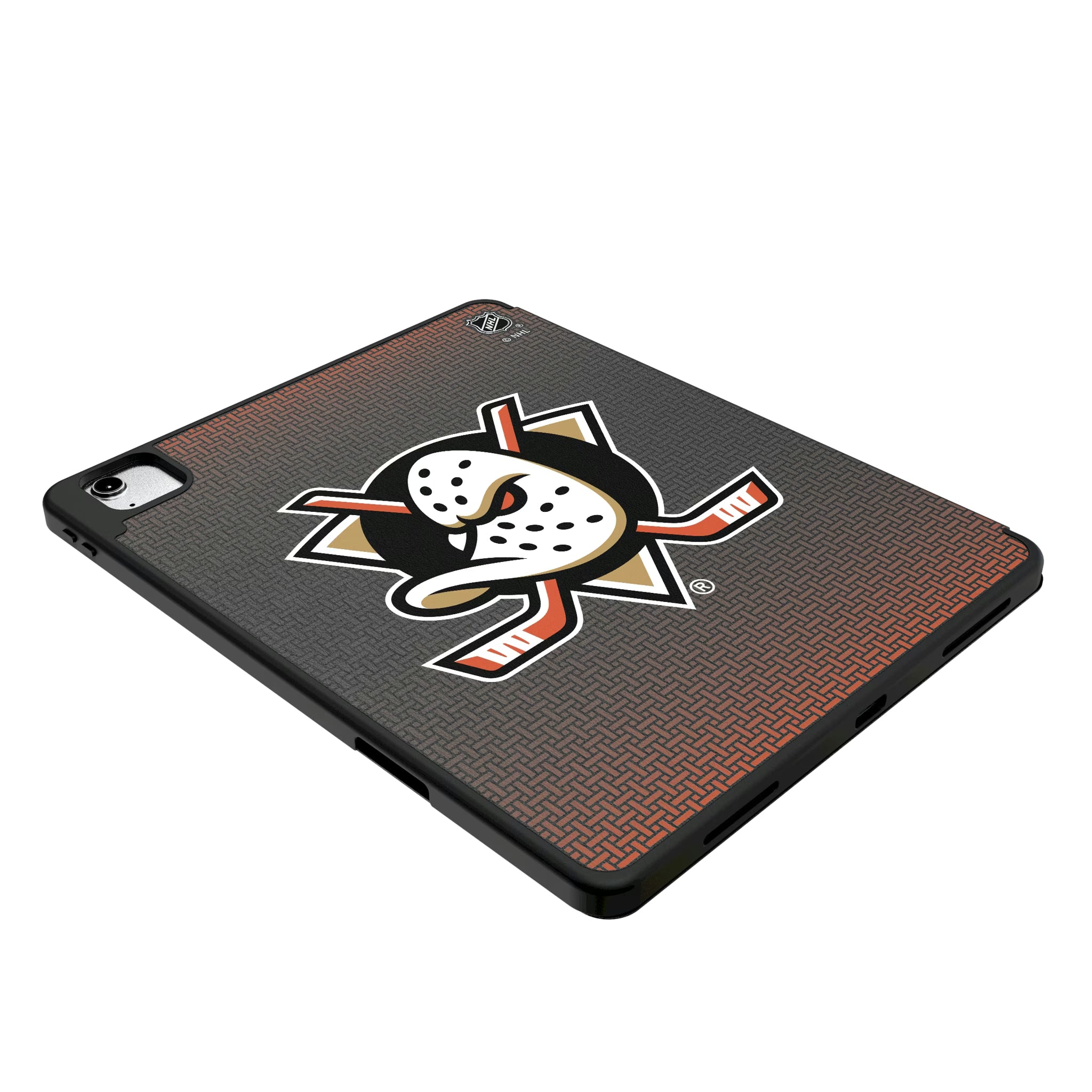 Anaheim Ducks Linen iPad Tablet Case for Apple iPad - Isometric View