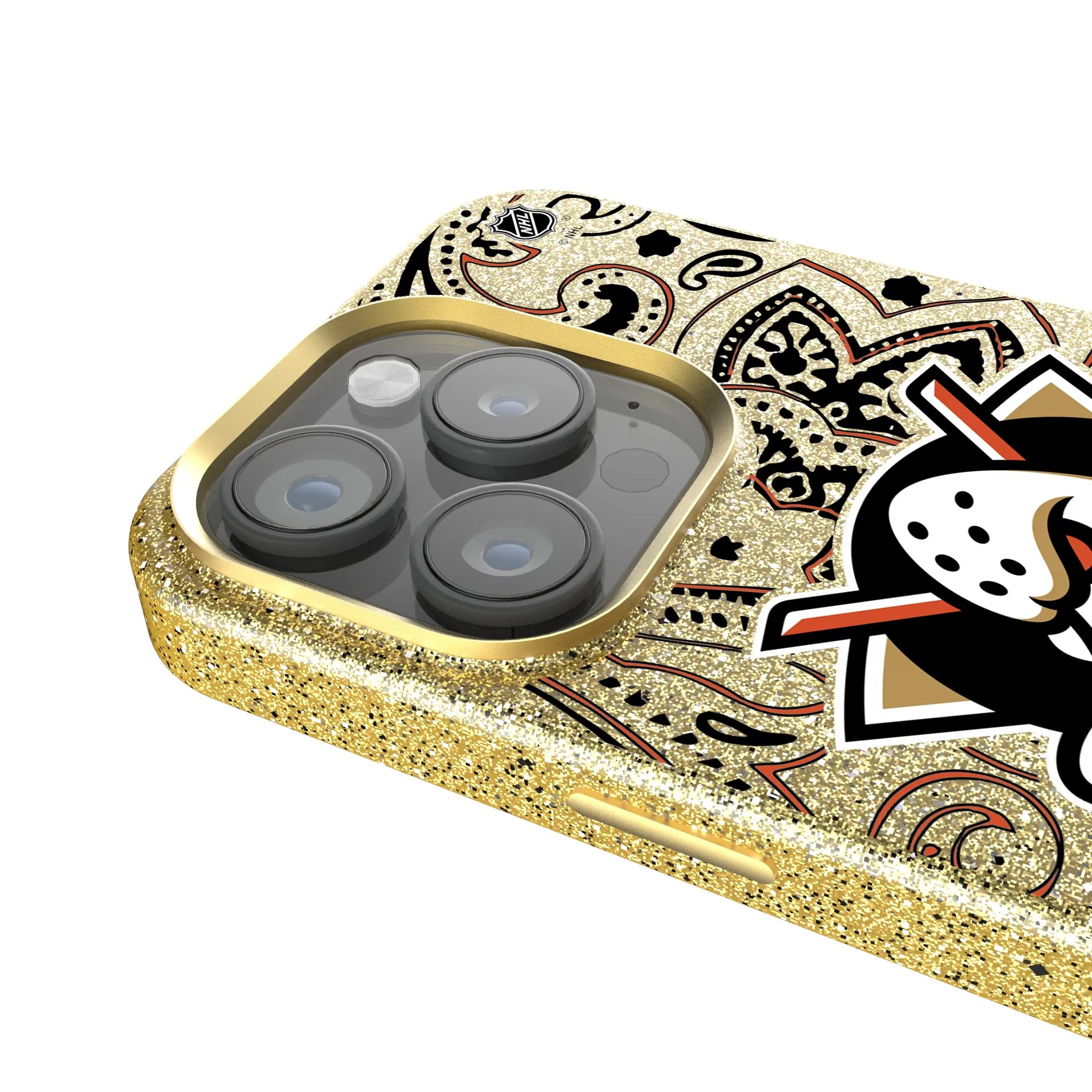 Anaheim Ducks Paisley iPhone Bling Phone Case for Apple iPhone - Detail