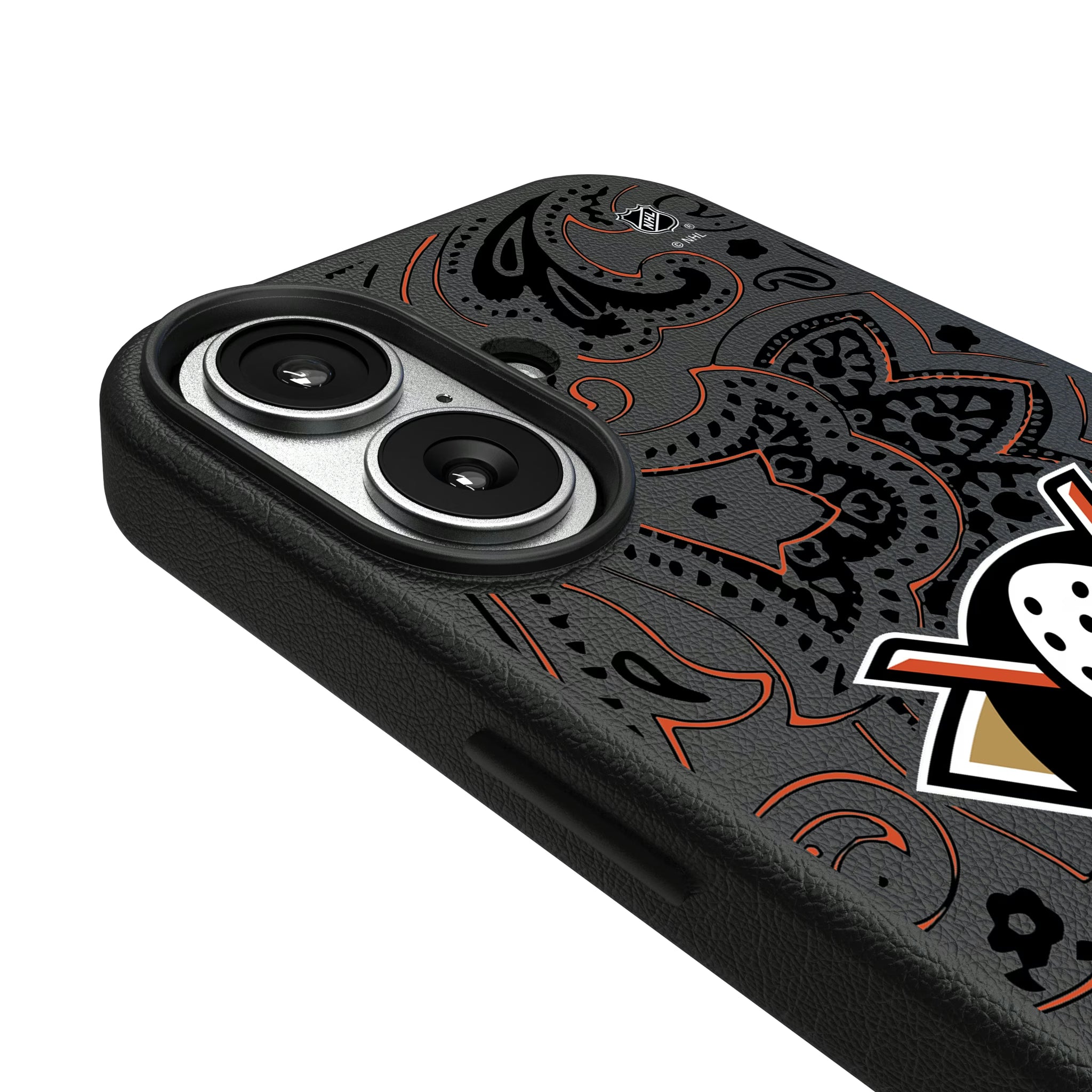 Anaheim Ducks Paisley iPhone MagSafe Compatible Phone Case for Apple iPhone - Detail#Device_iPhone 17