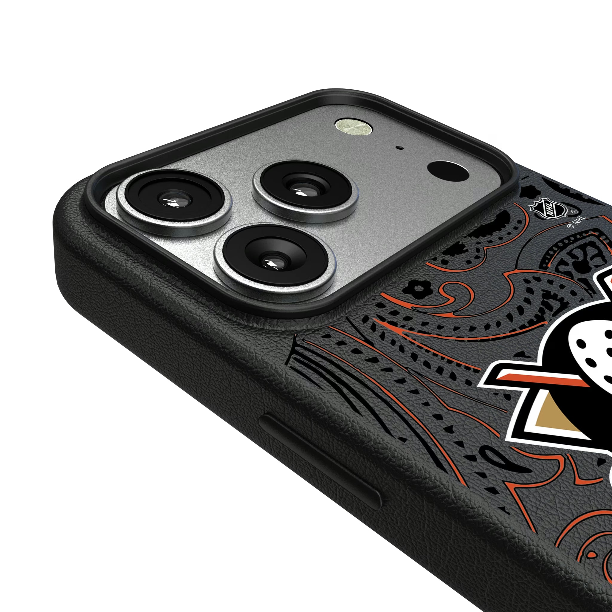 Anaheim Ducks Paisley iPhone MagSafe Compatible Phone Case for Apple iPhone - Detail#Device_iPhone 17 Pro