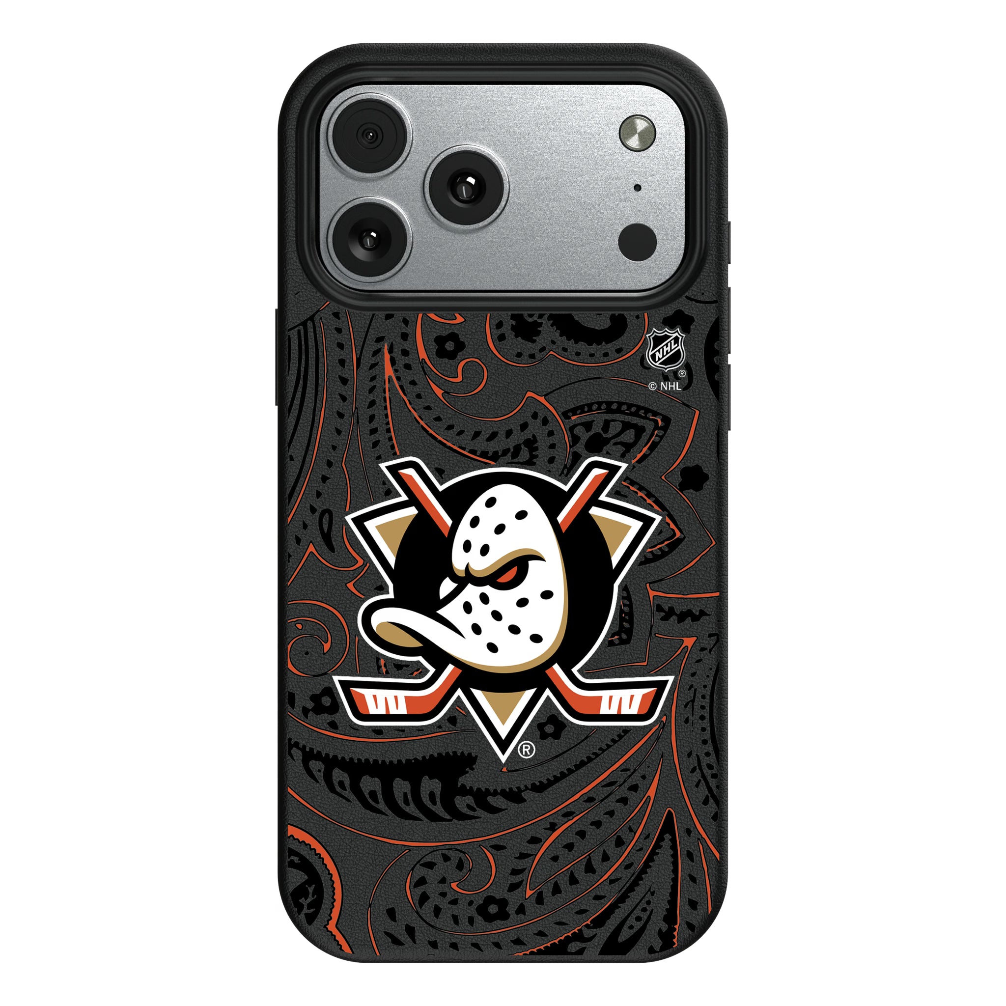Anaheim Ducks Paisley iPhone MagSafe Compatible Phone Case for Apple iPhone#Device_iPhone 17 Pro Max