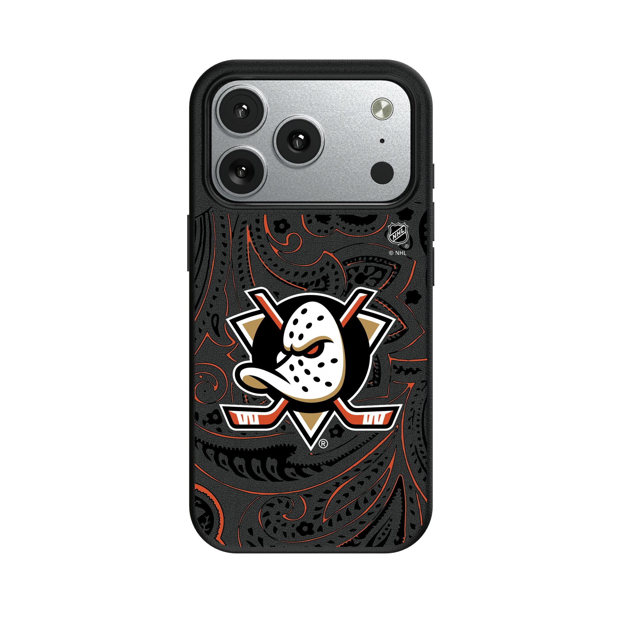 Anaheim Ducks Paisley iPhone MagSafe Compatible Phone Case for Apple iPhone#Device_iPhone 17 Pro