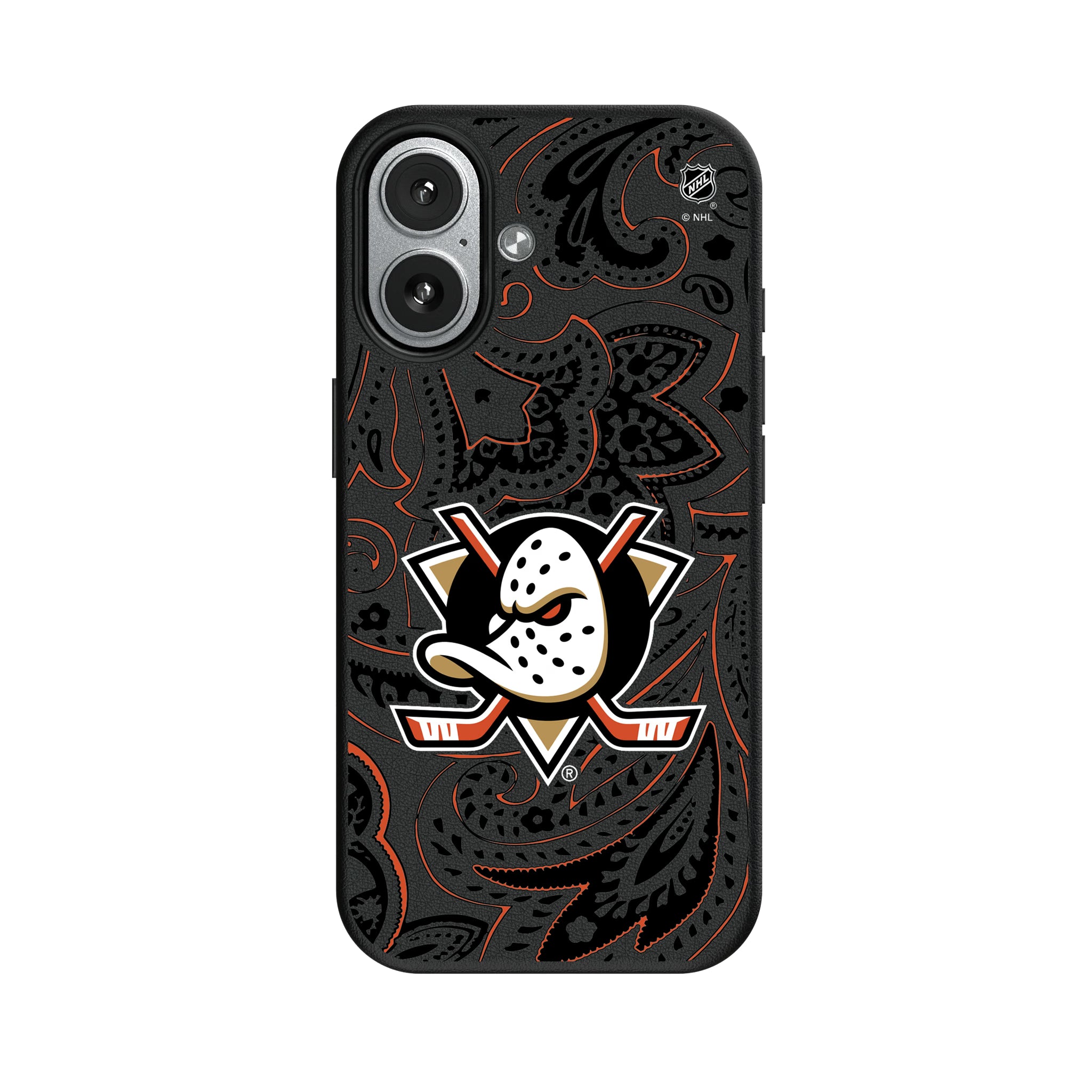 Anaheim Ducks Paisley iPhone MagSafe Compatible Phone Case for Apple iPhone#Device_iPhone 17