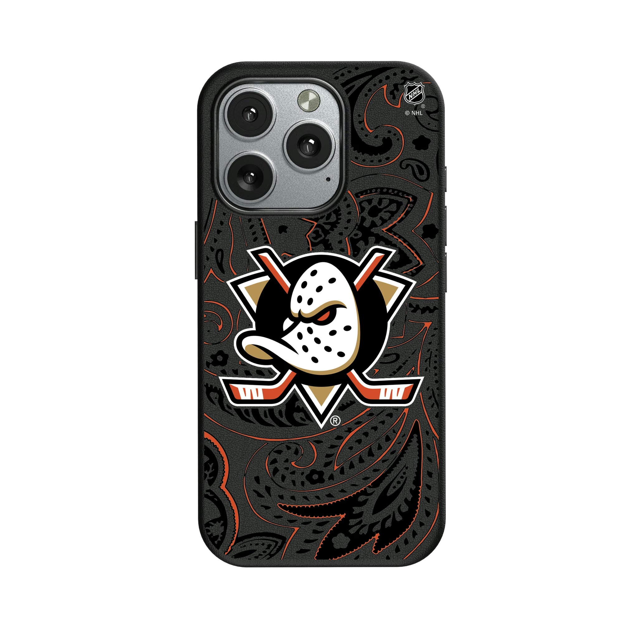 Anaheim Ducks Paisley iPhone MagSafe Compatible Phone Case for Apple iPhone