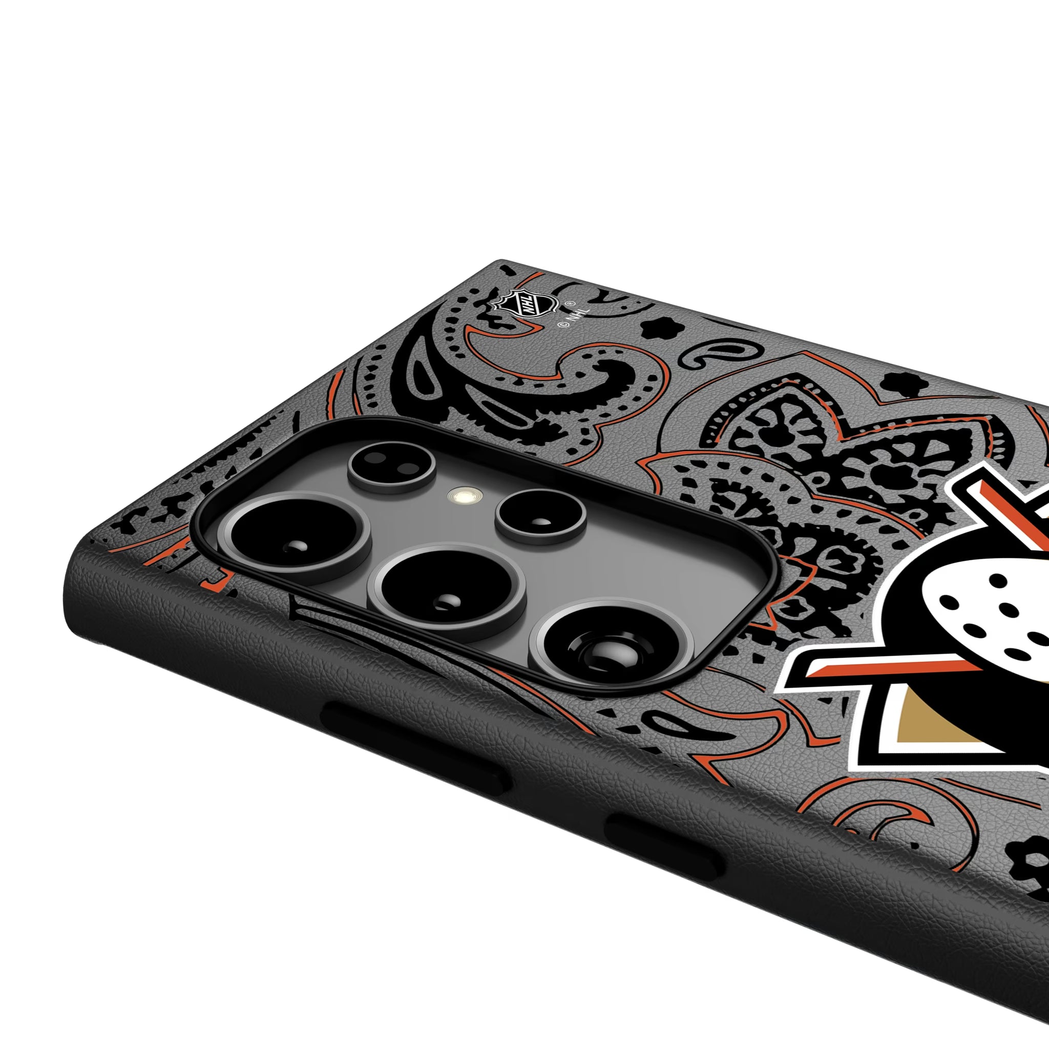 Anaheim Ducks Paisley Galaxy MagSafe Compatible Phone Case for Samsung Galaxy - Detail