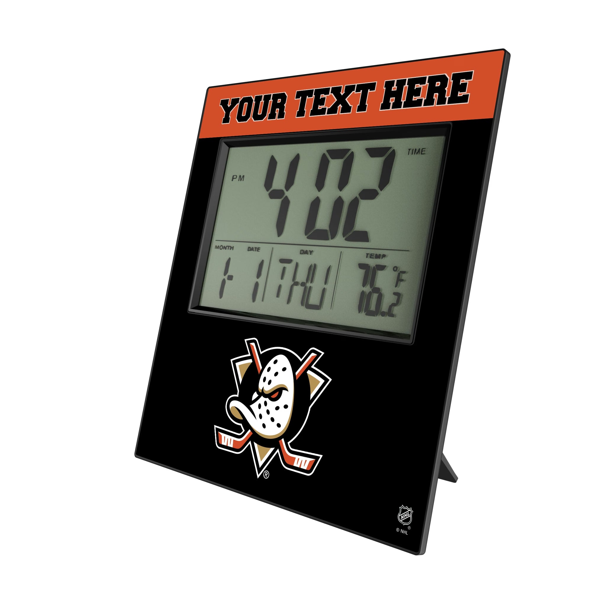 Anaheim Ducks Personalized Color Block Wall Clock