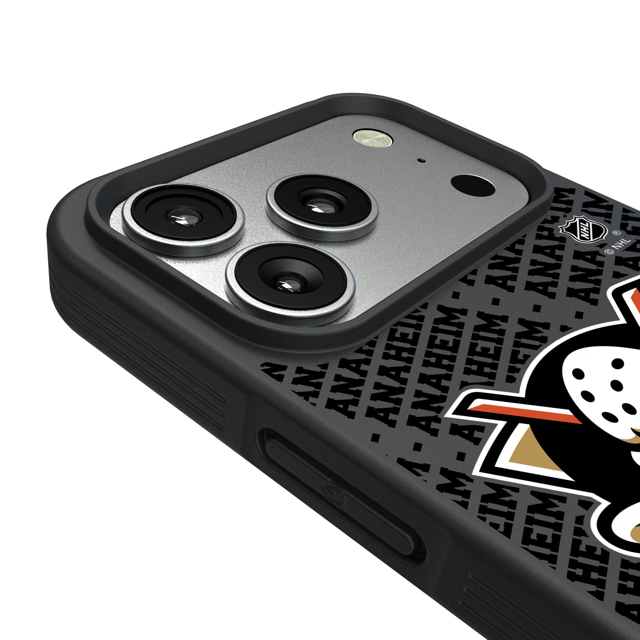 Anaheim Ducks Personalized EndZone Plus iPhone Bump Phone Case for Apple iPhone - Detail#Device_iPhone 17 Pro