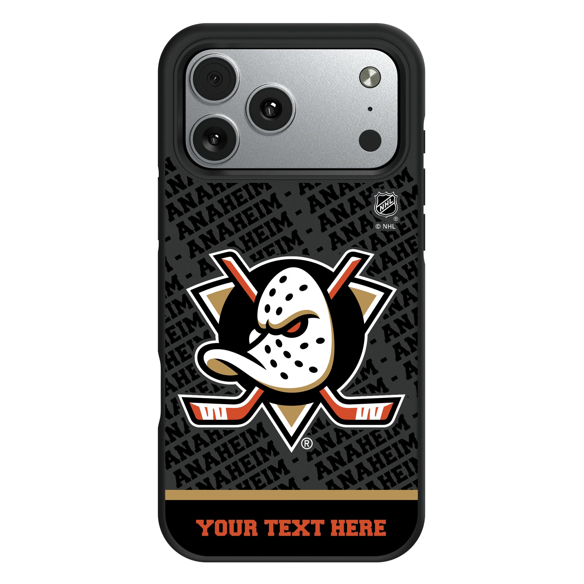 Anaheim Ducks Personalized EndZone Plus iPhone Bump Phone Case for Apple iPhone#Device_iPhone 17 Pro Max