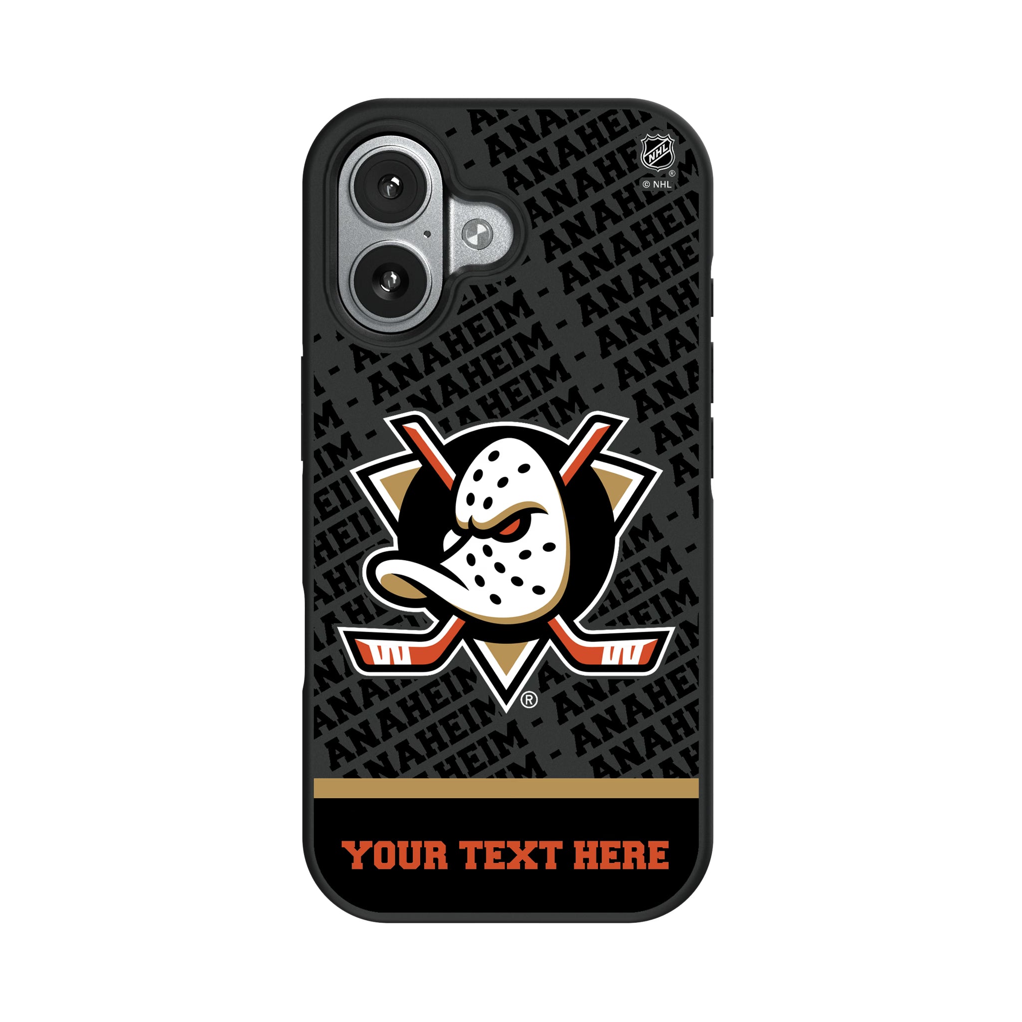 Anaheim Ducks Personalized EndZone Plus iPhone Bump Phone Case for Apple iPhone#Device_iPhone 17