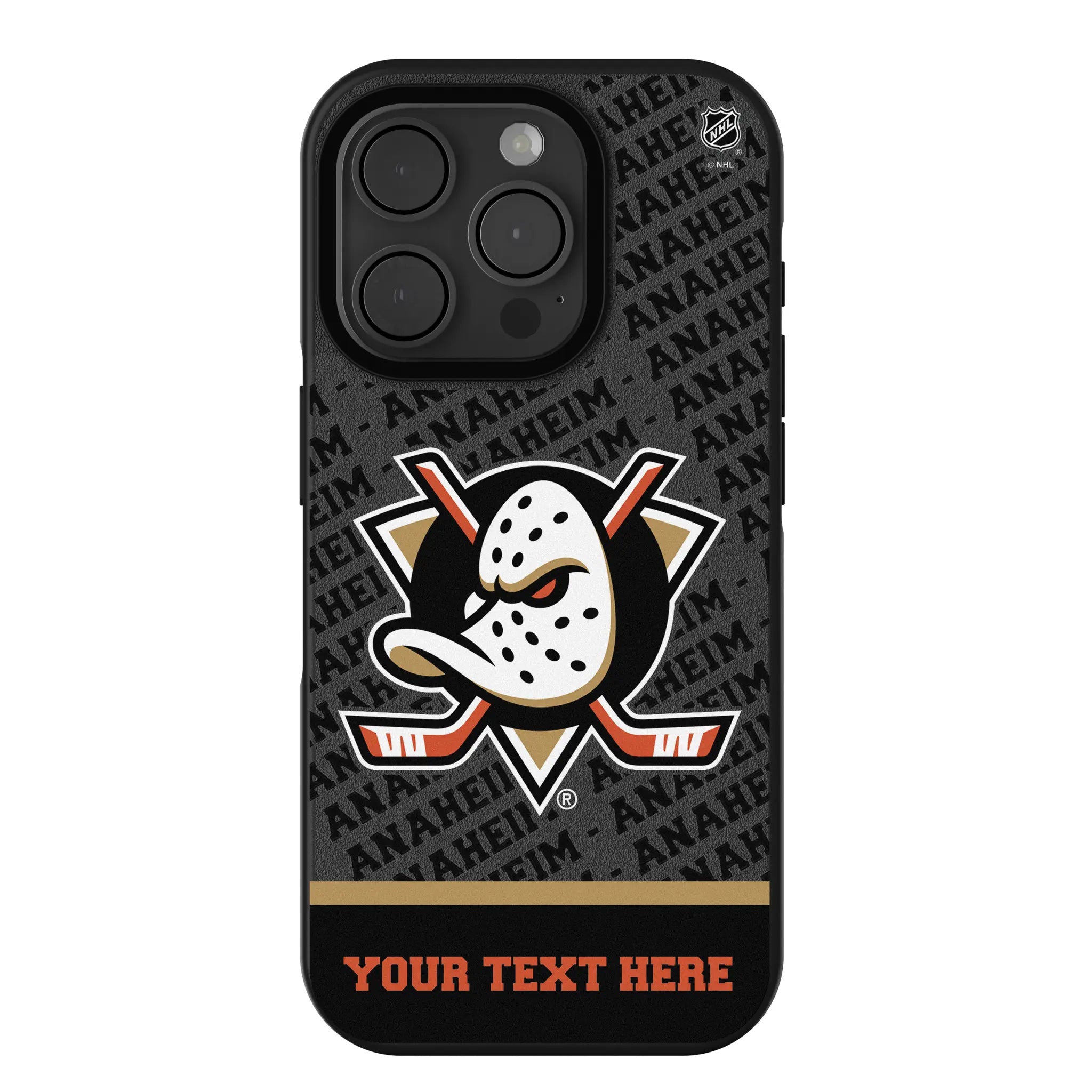 Anaheim Ducks Personalized EndZone Plus iPhone Bump Phone Case for Apple iPhone