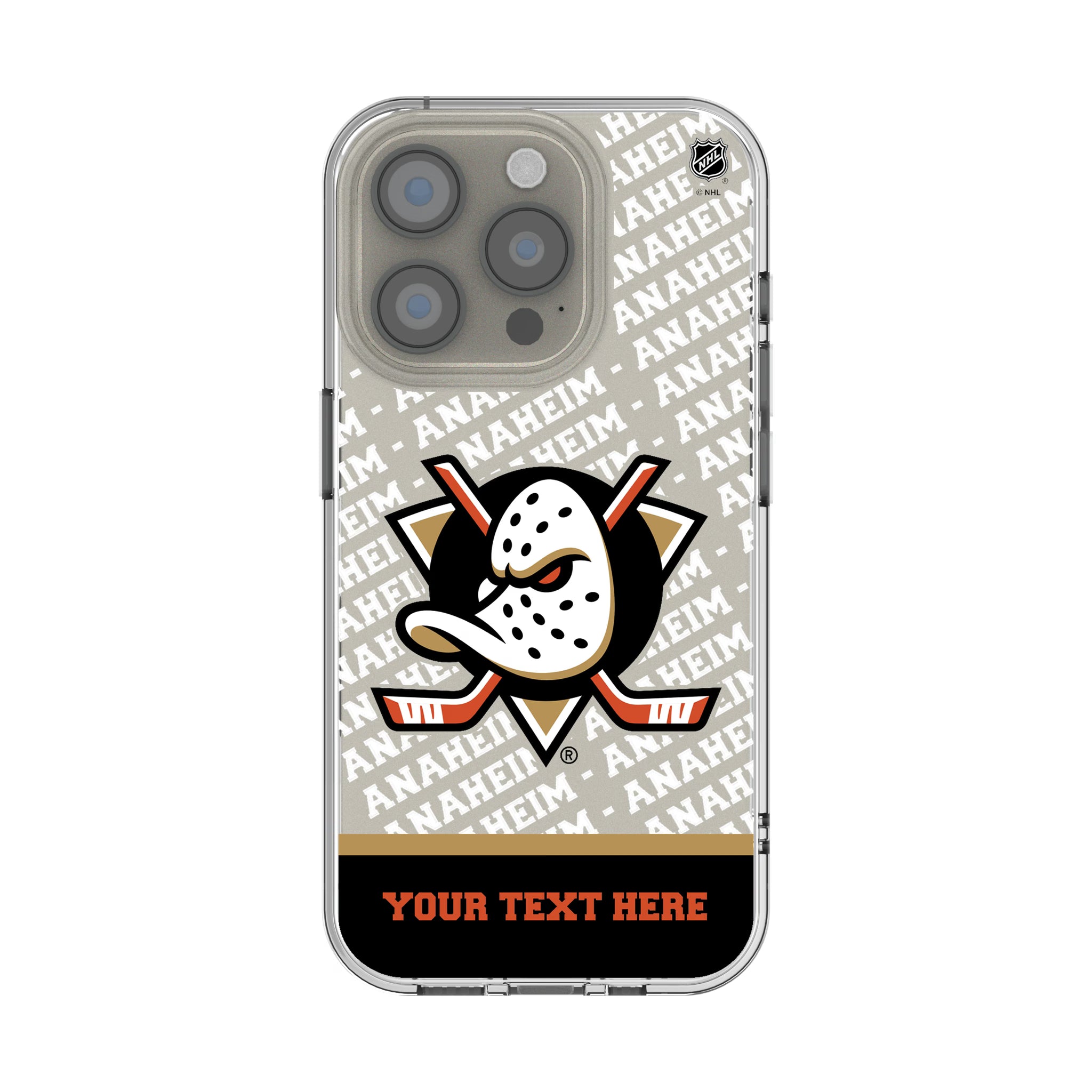 Anaheim Ducks Personalized EndZone Plus iPhone Clear Phone Case for Apple iPhone