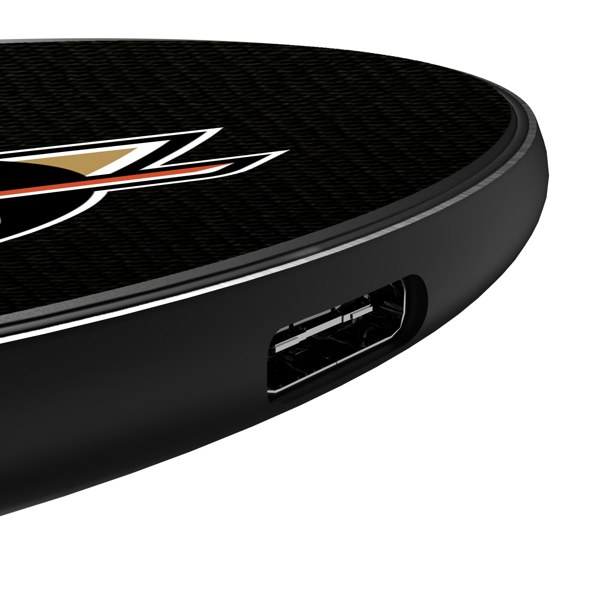 Anaheim Ducks Personalized Endzone Solid 15-Watt Wireless Charger - Detail