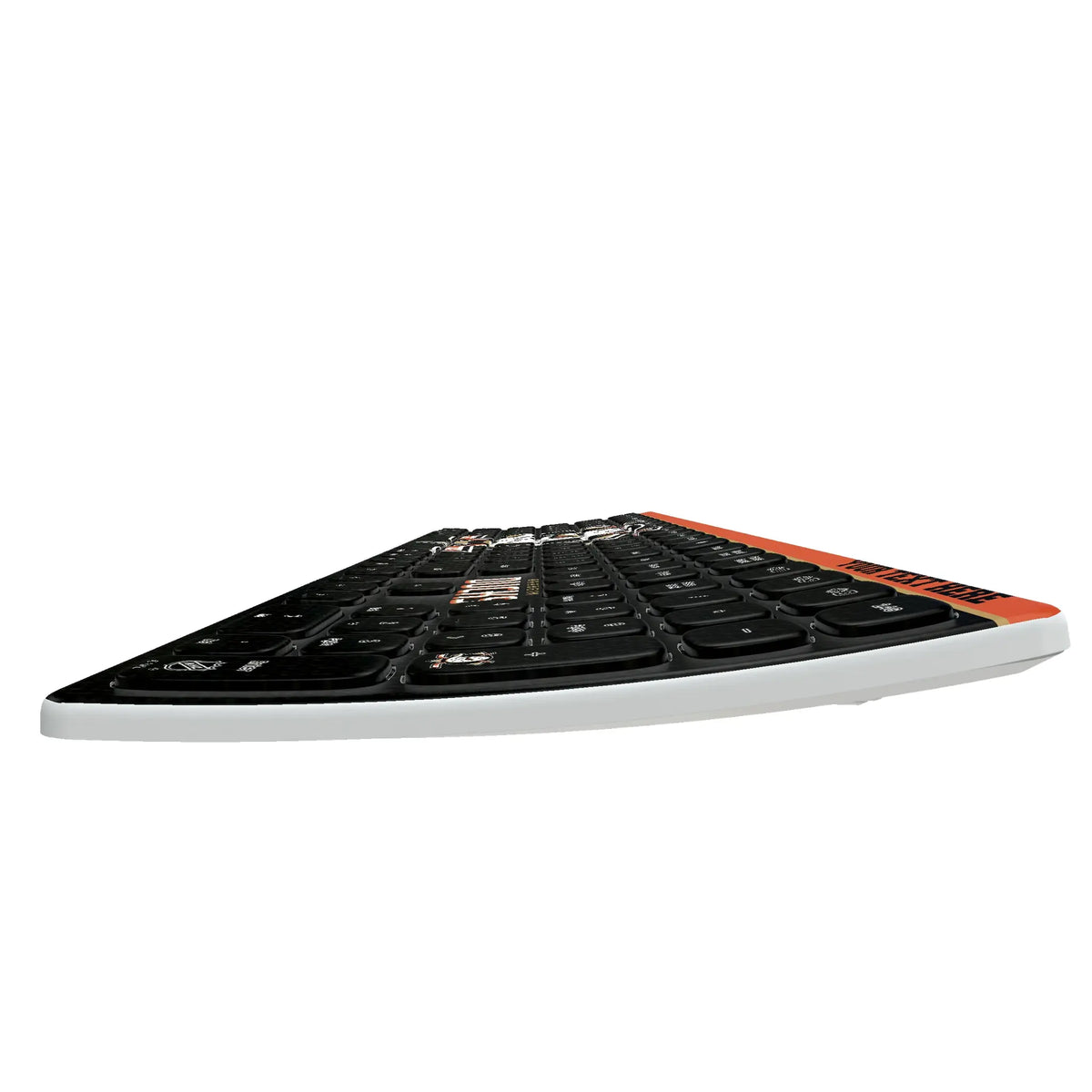 Anaheim Ducks Personalized Endzone Solid KKB605 Curved Wireless Keyboard