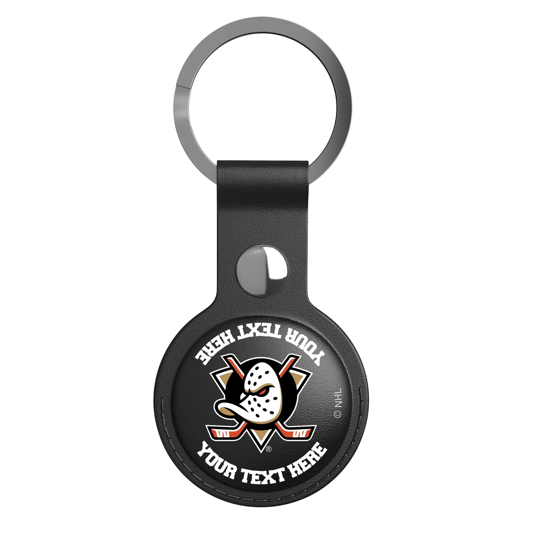 Anaheim Ducks Personalized Insignia AirTag Black Airtag Holder