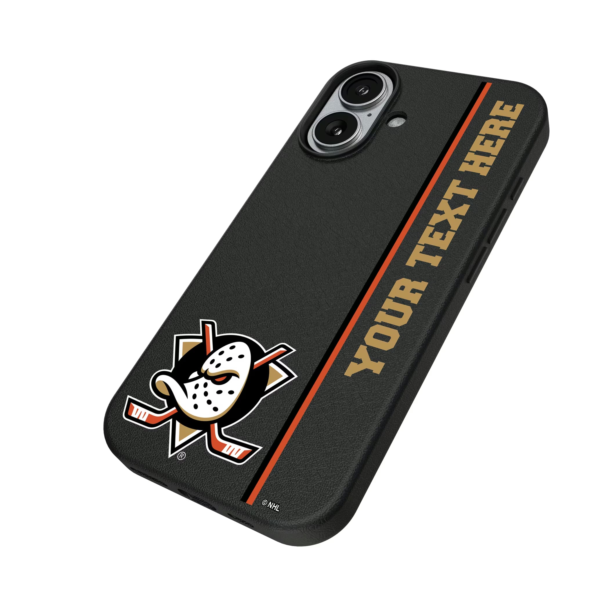 Anaheim Ducks Personalized Sidebard iPhone MagSafe Compatible Phone Case for Apple iPhone - Isometric View#Device_iPhone 17
