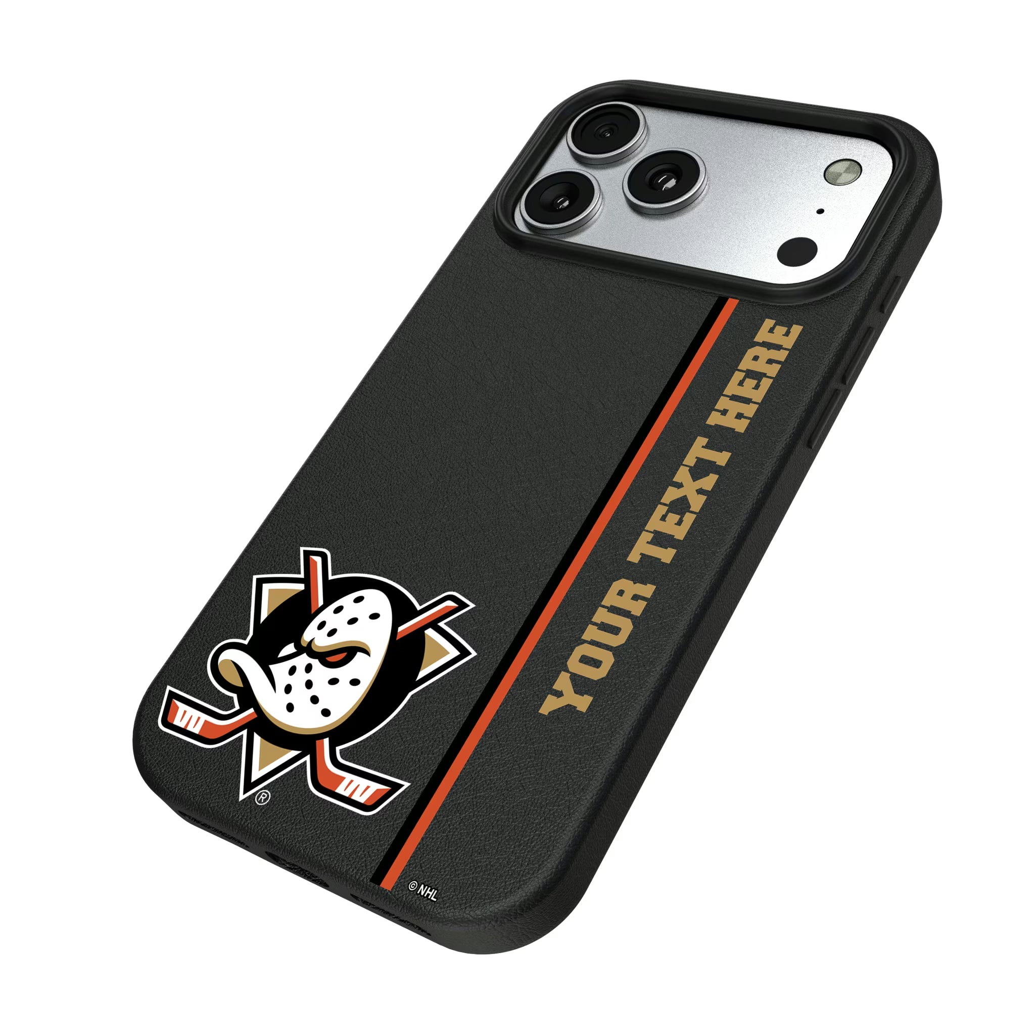 Anaheim Ducks Personalized Sidebard iPhone MagSafe Compatible Phone Case for Apple iPhone - Isometric View#Device_iPhone 17 Pro Max