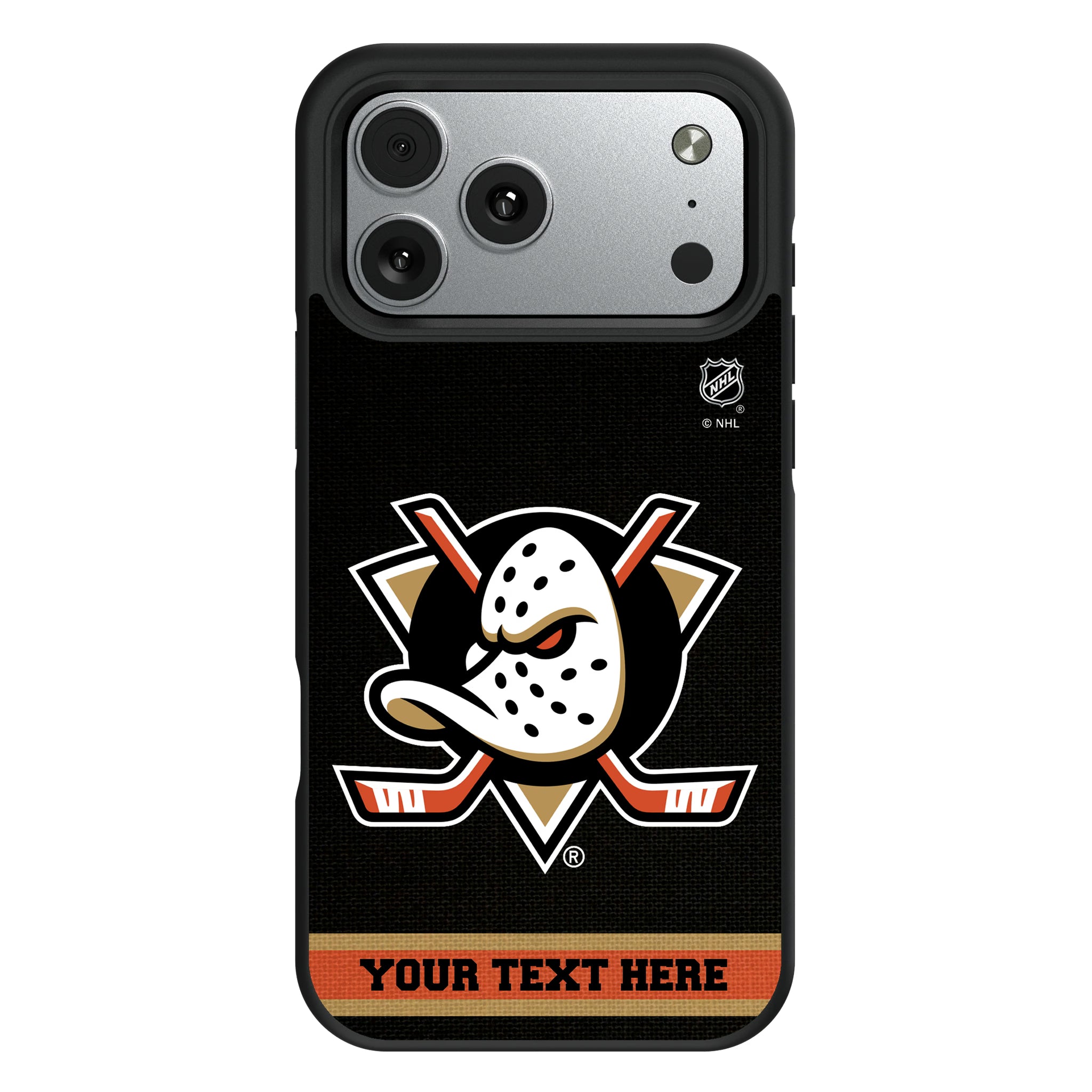 Anaheim Ducks Personalized Stripe iPhone Bump Phone Case for Apple iPhone#Device_iPhone 17 Pro Max